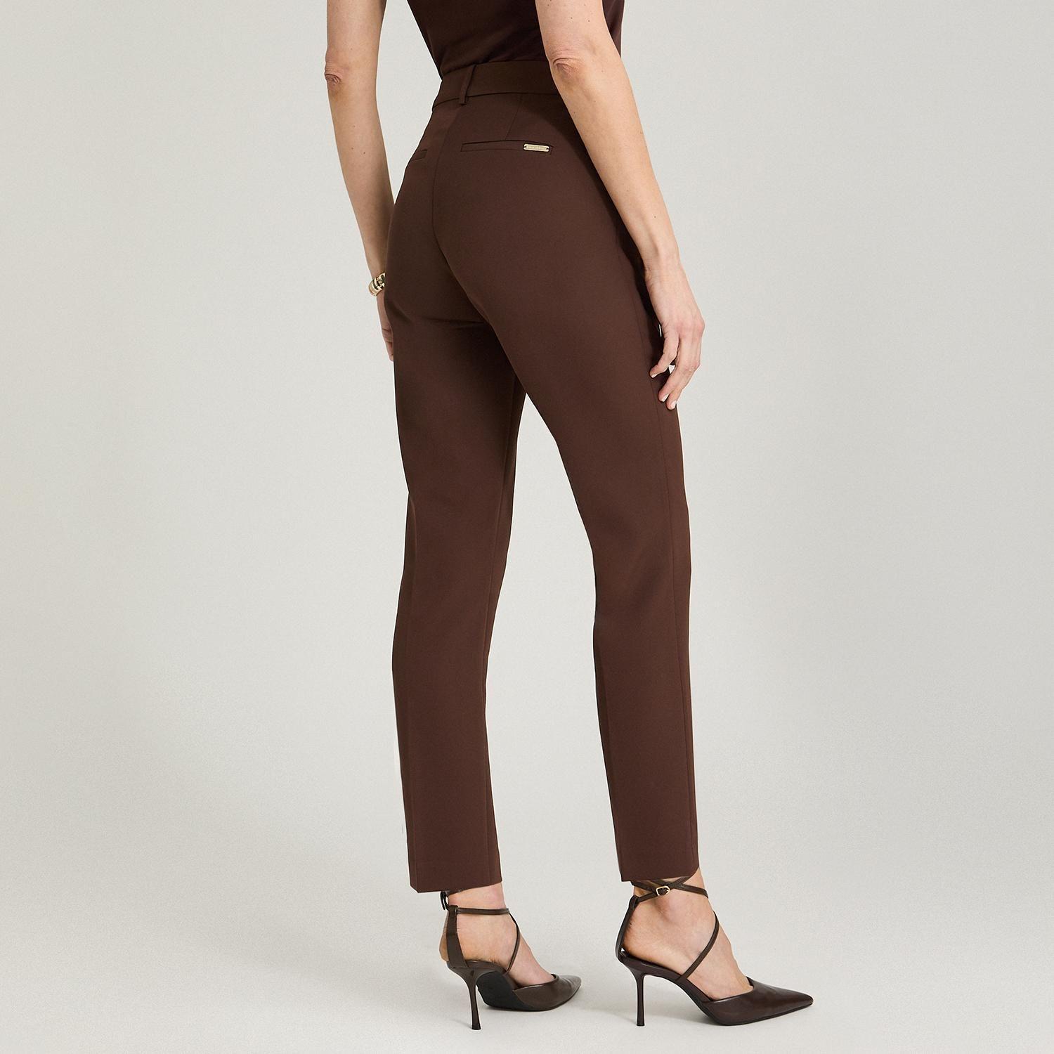 Pantalón Formal Slim un Botón Café-1
