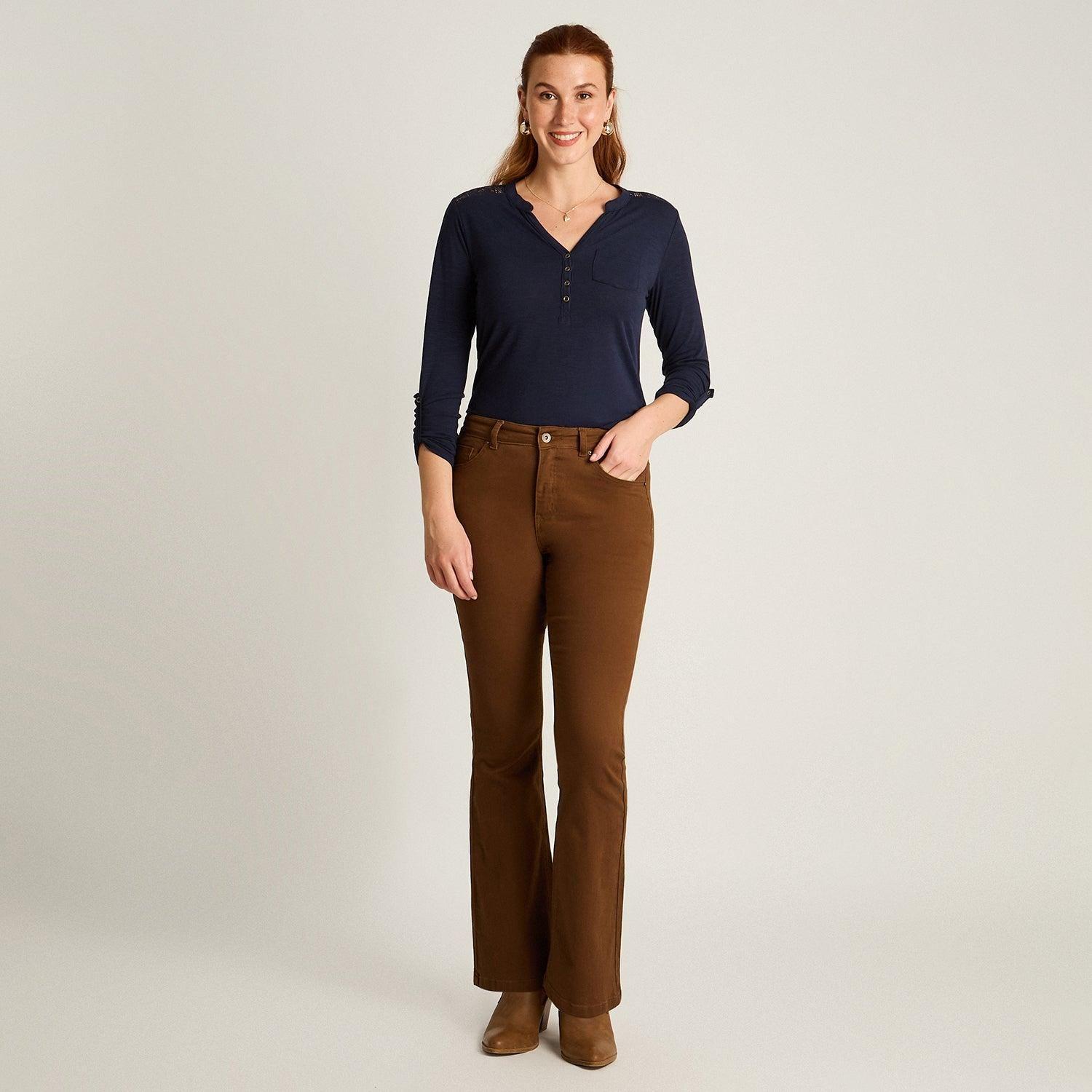 Jeans Camel Corte Recto en Denim-3