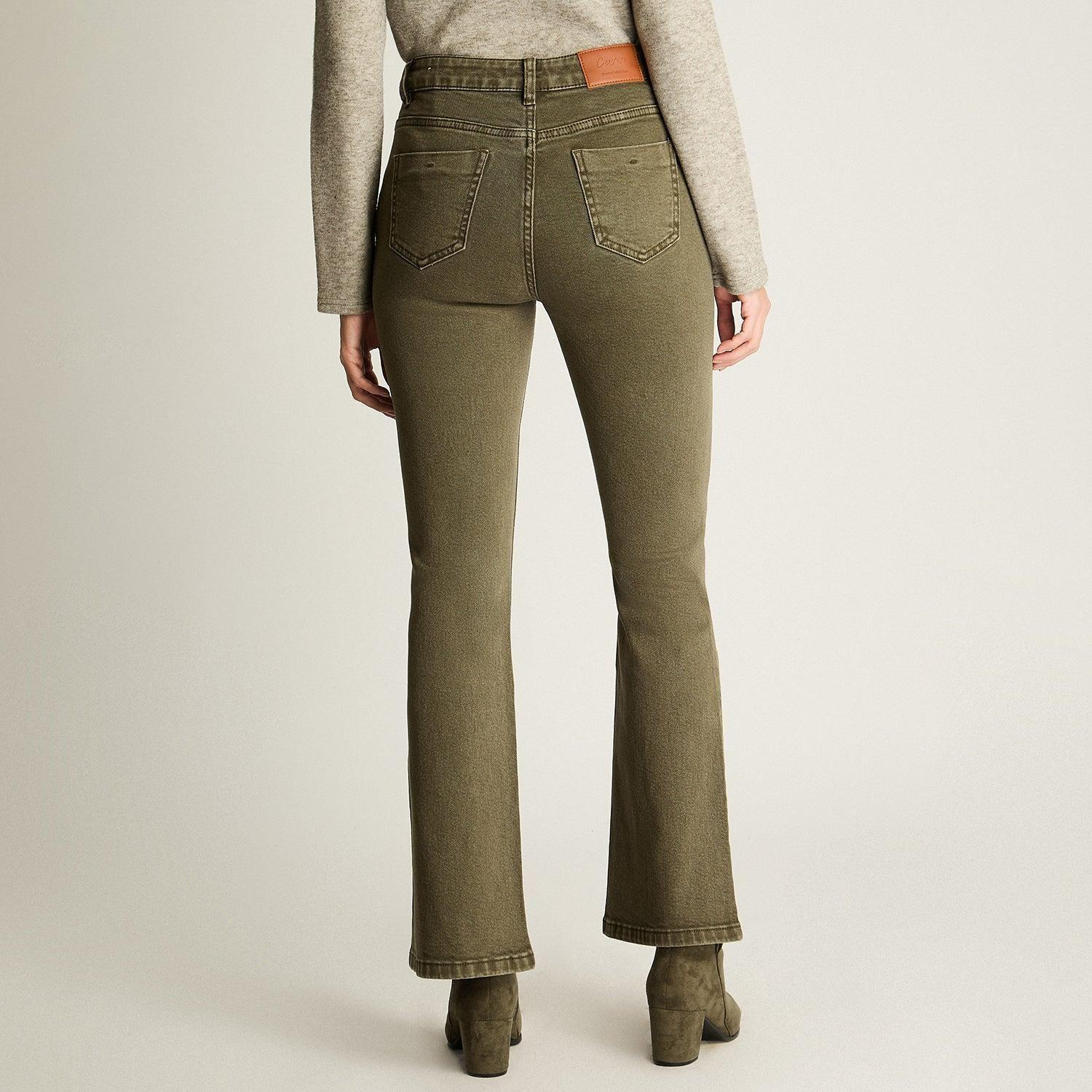 Jeans Flare Lavado Verde-0