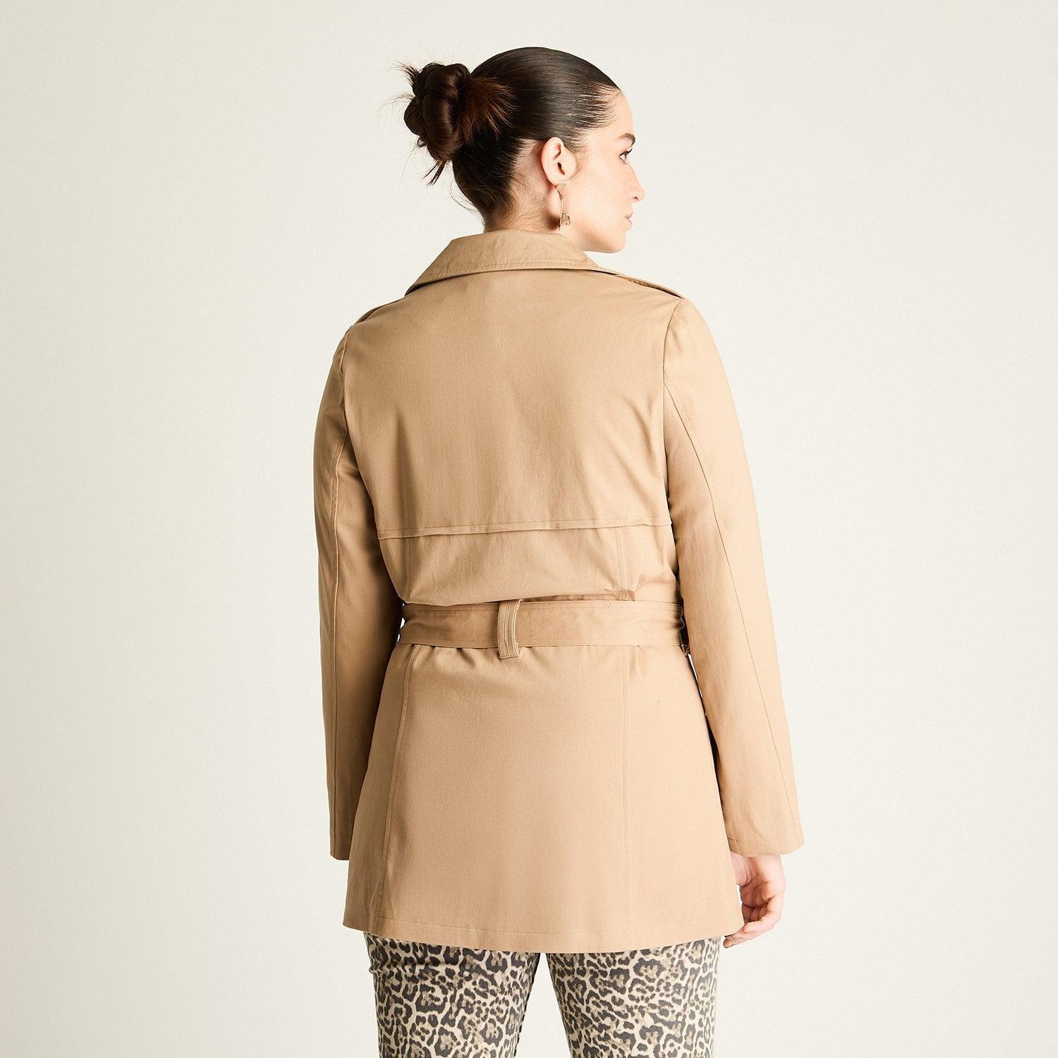 Trench Beige Estilo Clásico-1