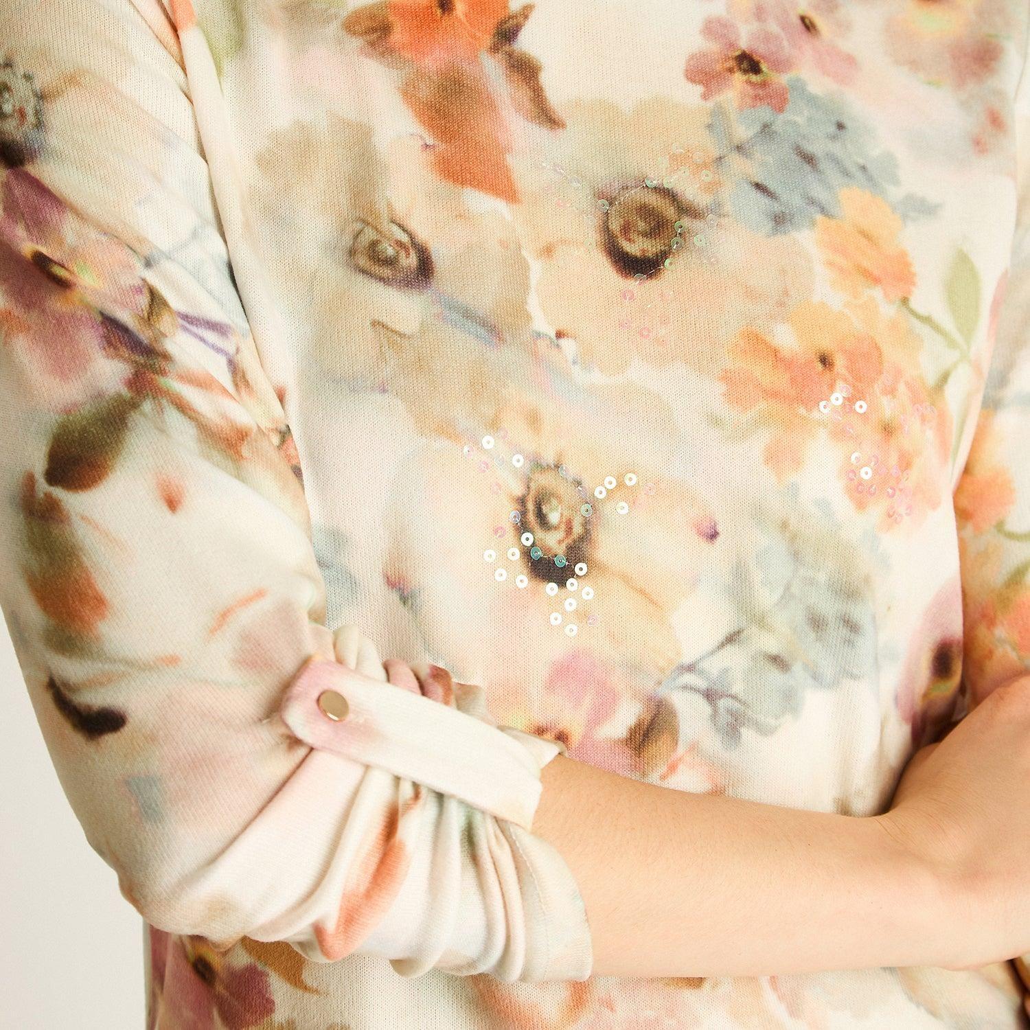 Polera Mujer Lorenzo di Pontti Mostaza Estampado Floral-2