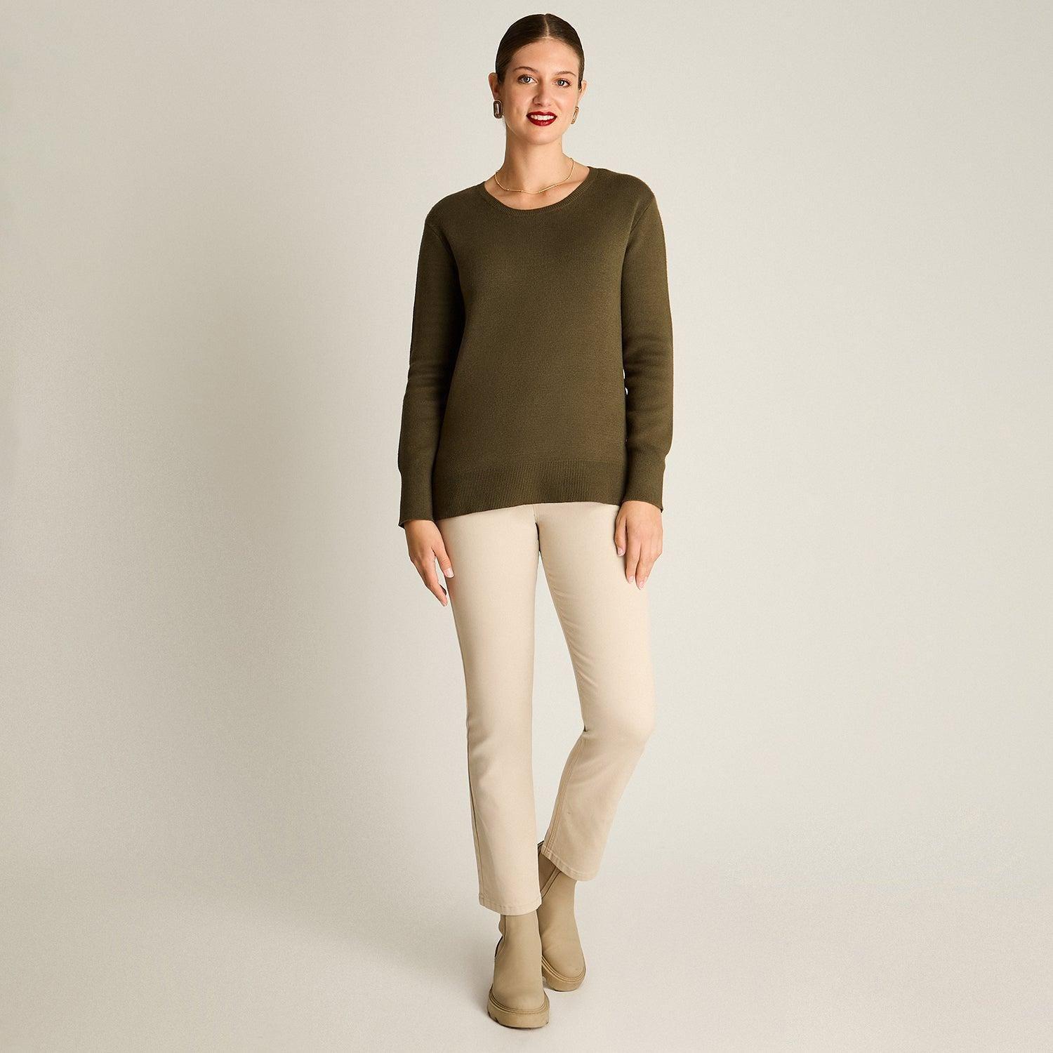 Sweater Verde Escote Redondo-3