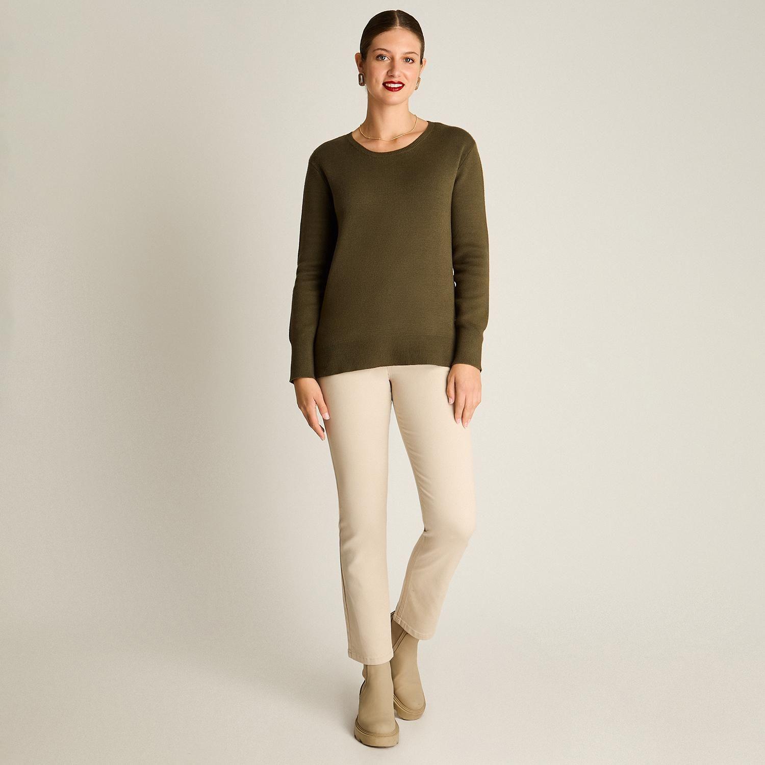 Sweater Verde Escote Redondo-2