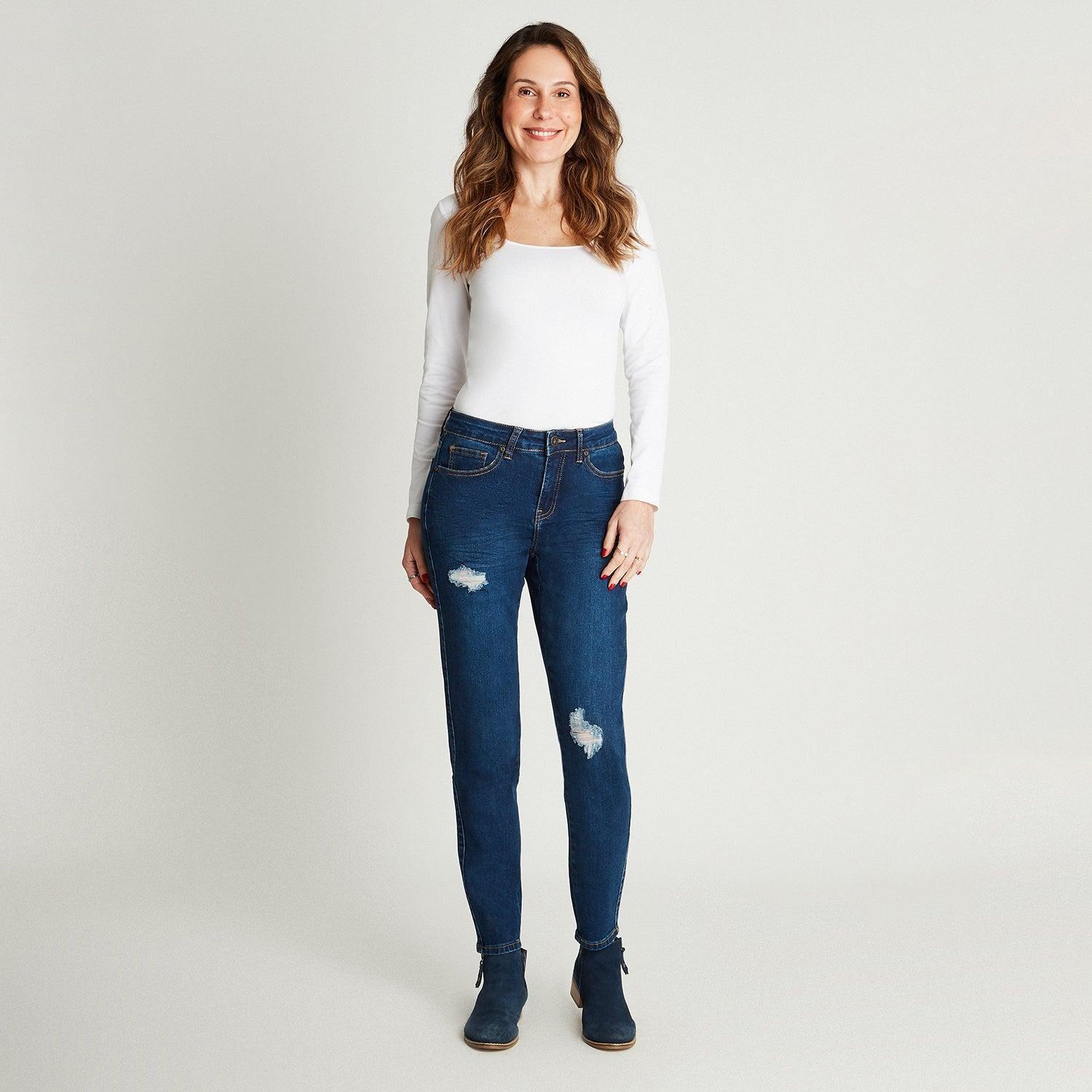 Jeans Pitillo Azul Oscuro-2
