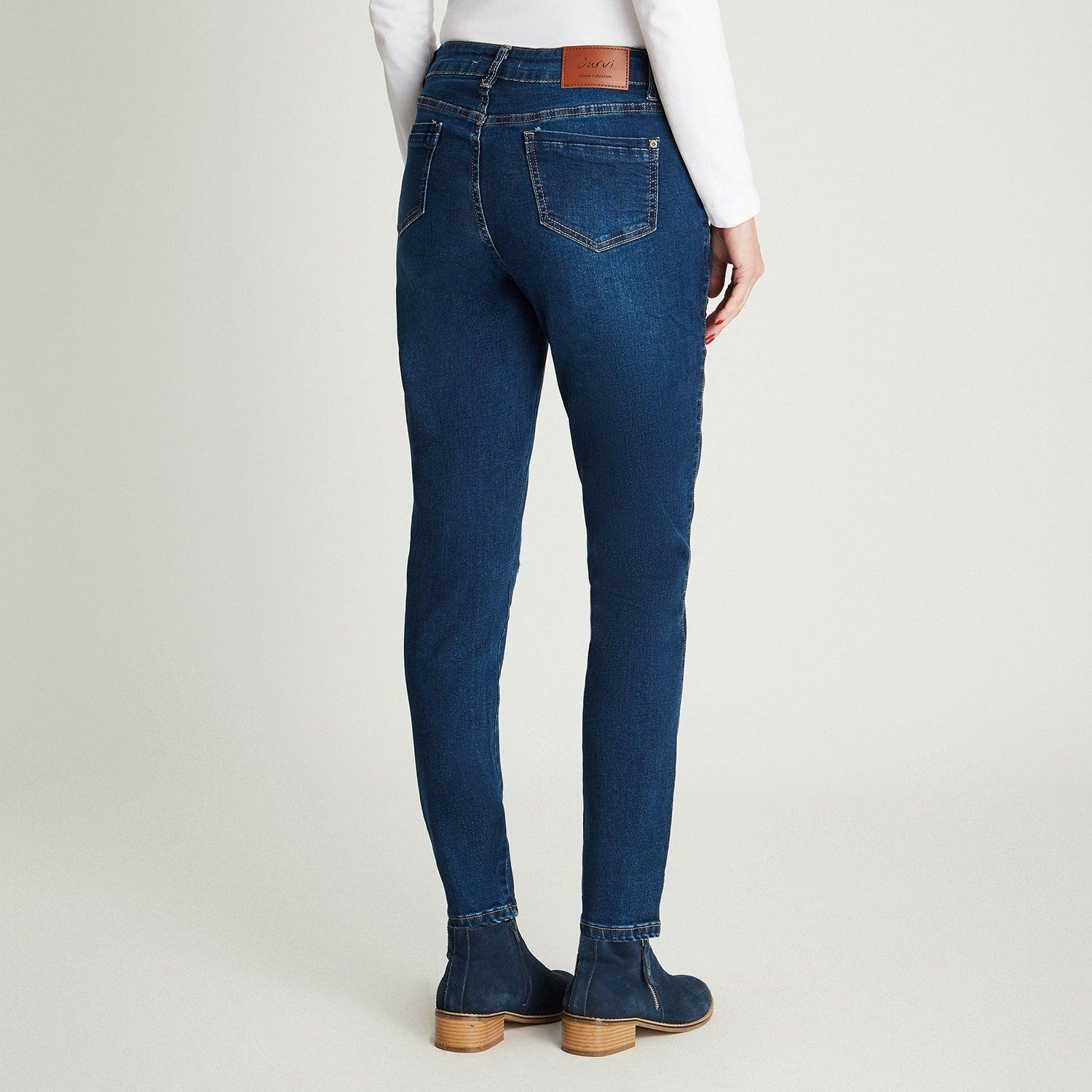 Jeans Pitillo Azul Oscuro-3