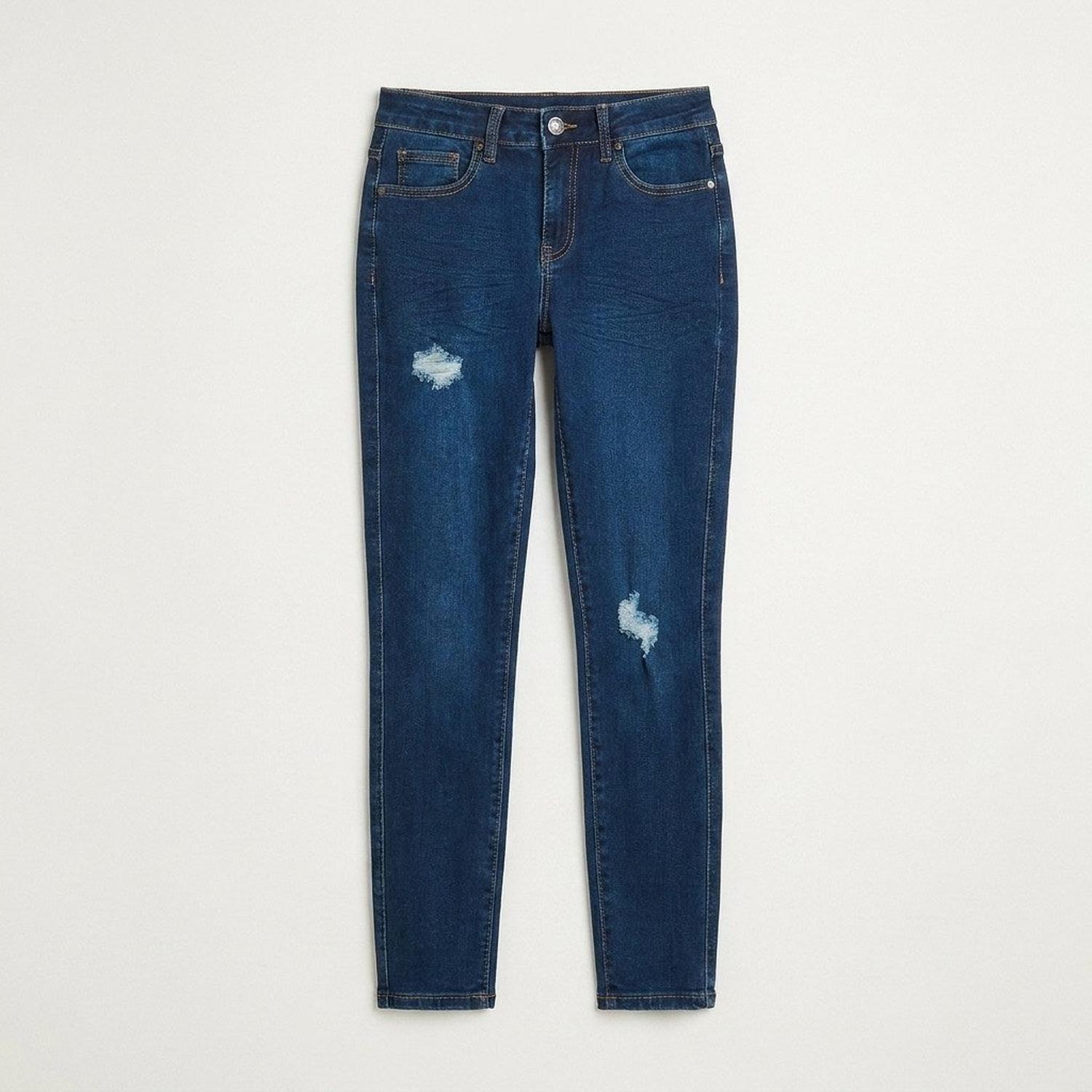 Jeans Pitillo Azul Oscuro-5