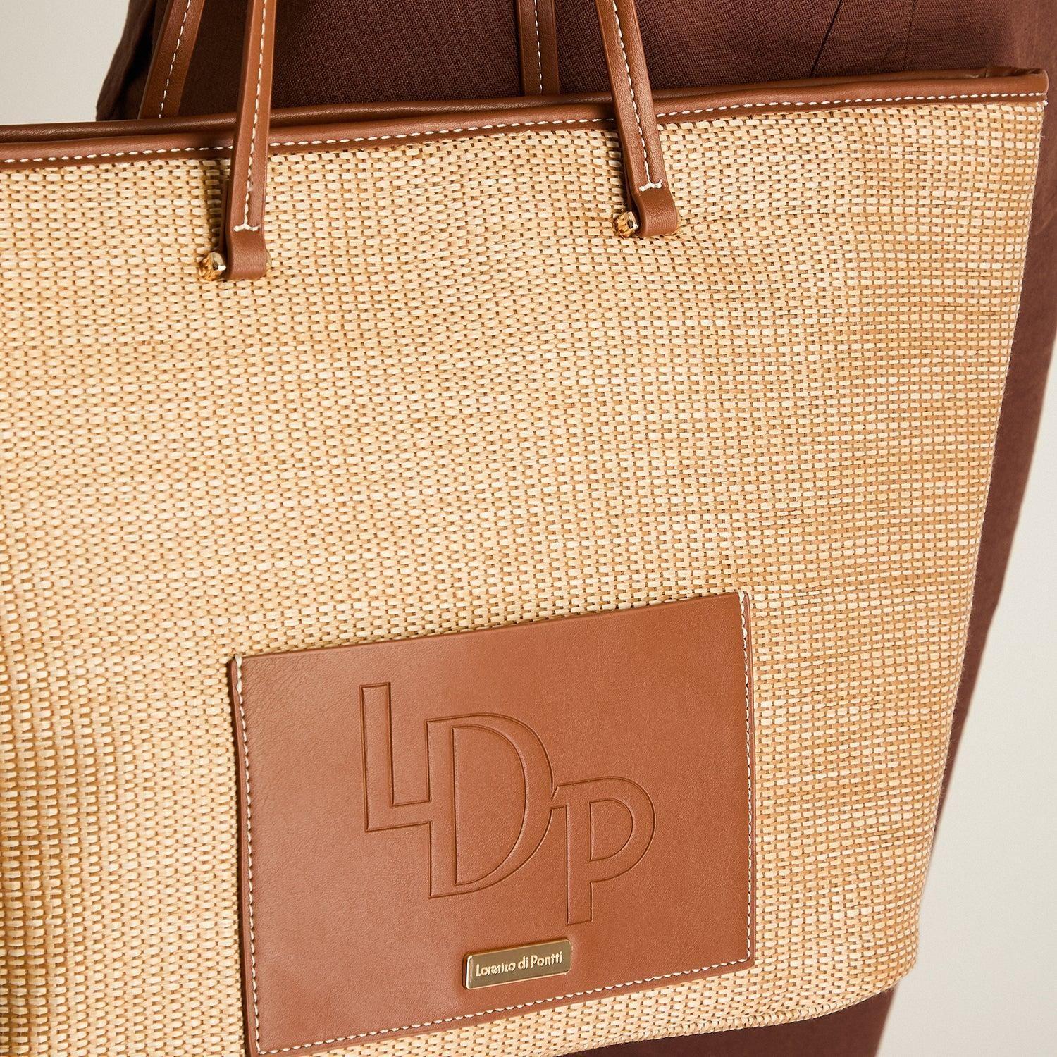 Cartera Camel con Forro y Asas en Eco-Cuero-3