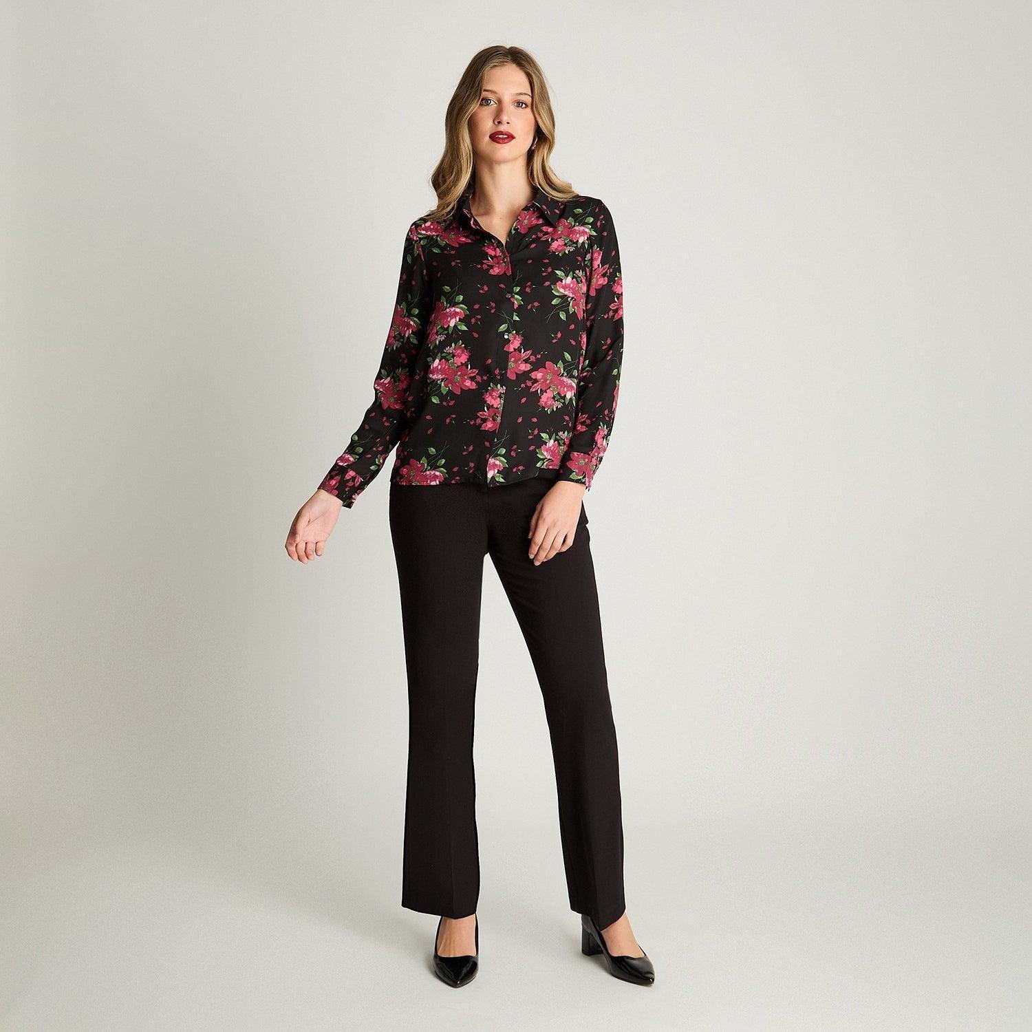 Blusa Camisera Manga Larga Burdeo-3