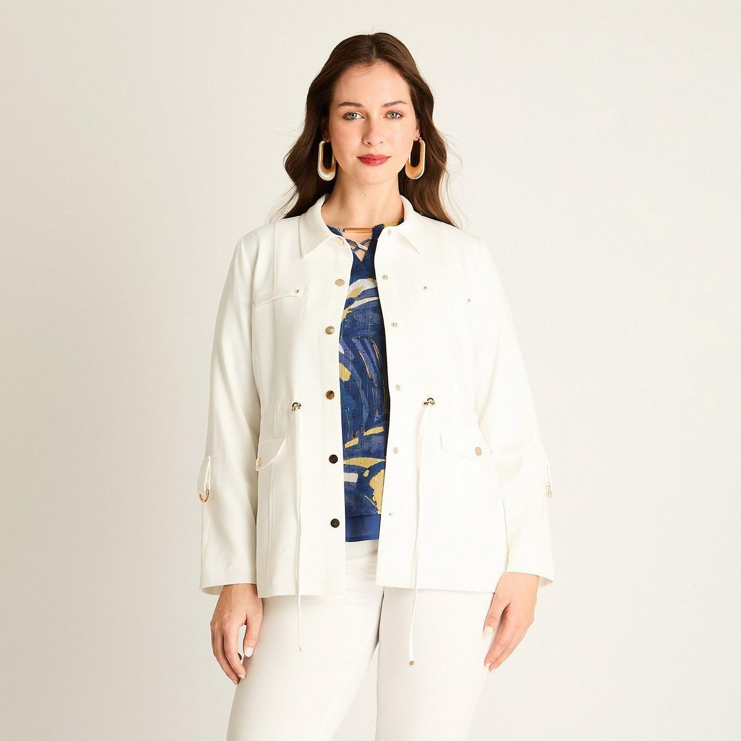 Chaqueta Crudo con Cordón Ajustable-0