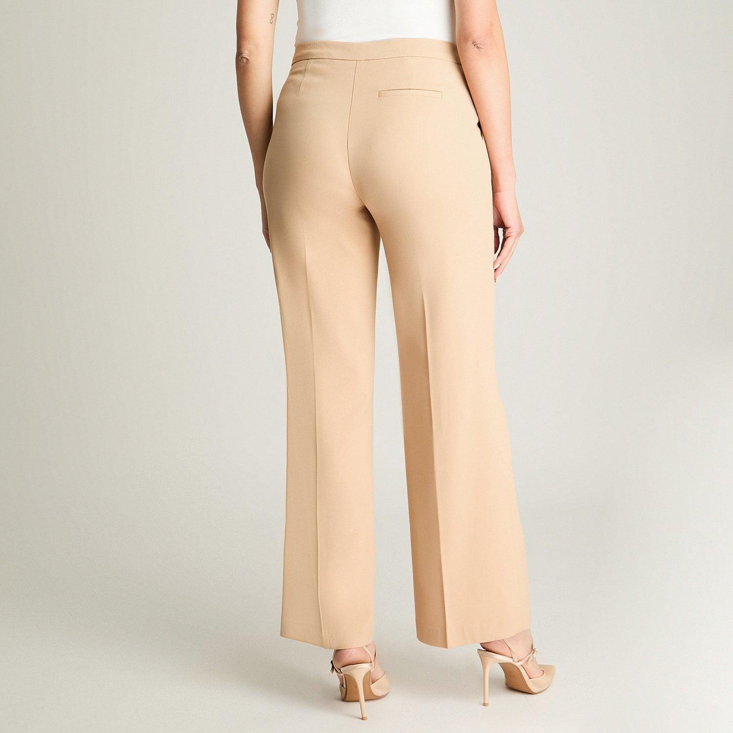 Pantalón Formal Palazzo Beige-1