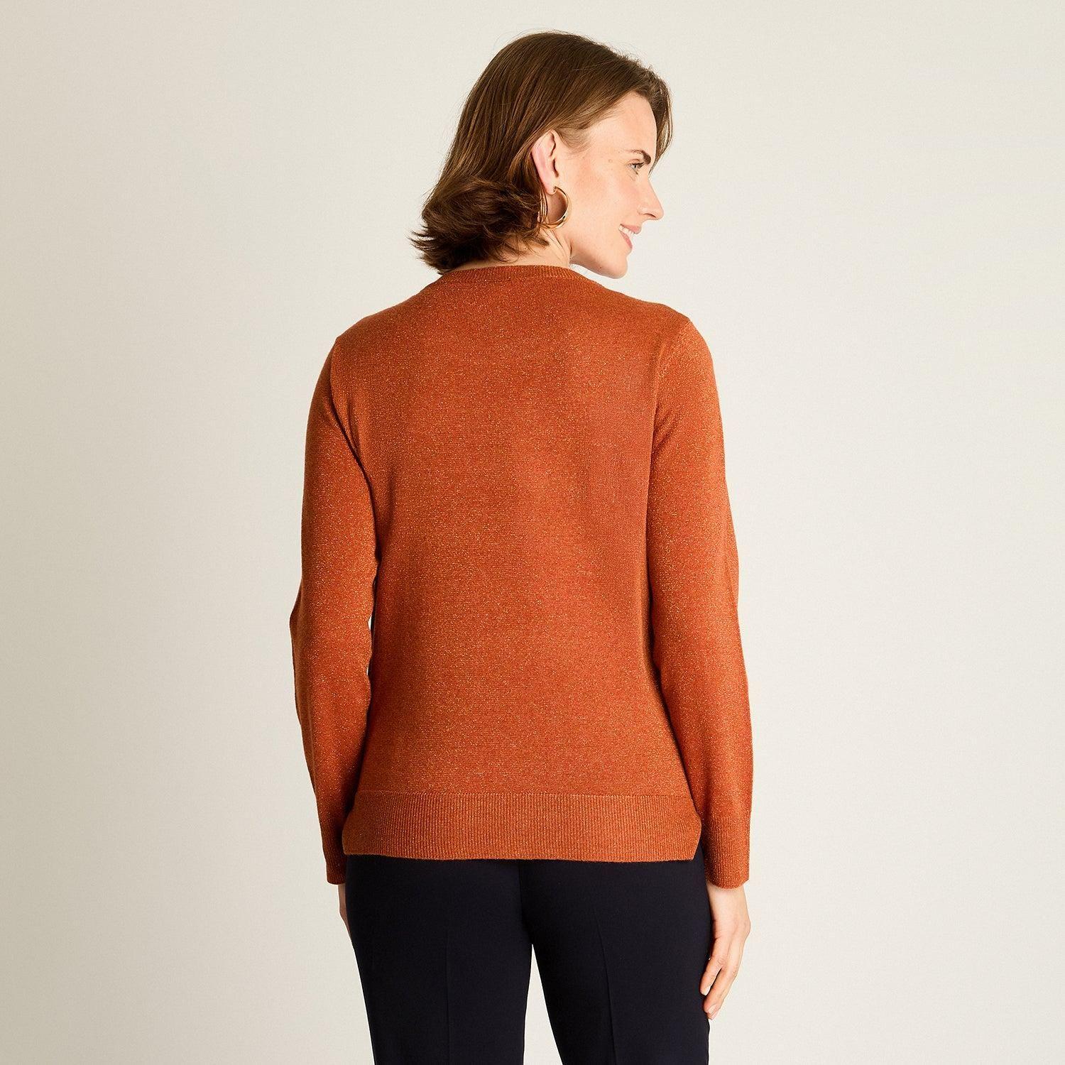 Sweater Terracota con Textura Suave-1