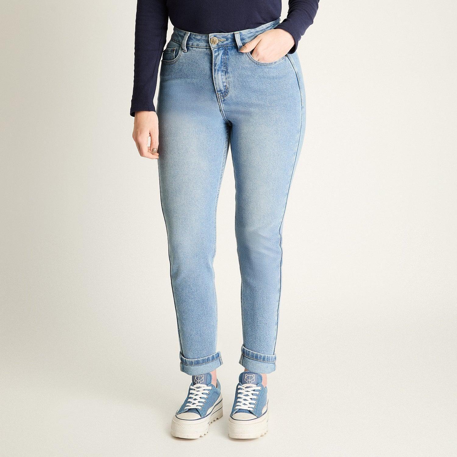 Jeans Azul Fit Mom Clásico-5