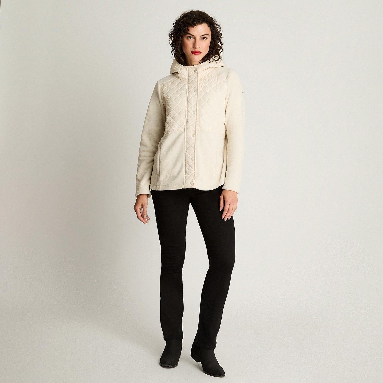 Polerón Manga Larga Polar Quilt Básico Beige-3
