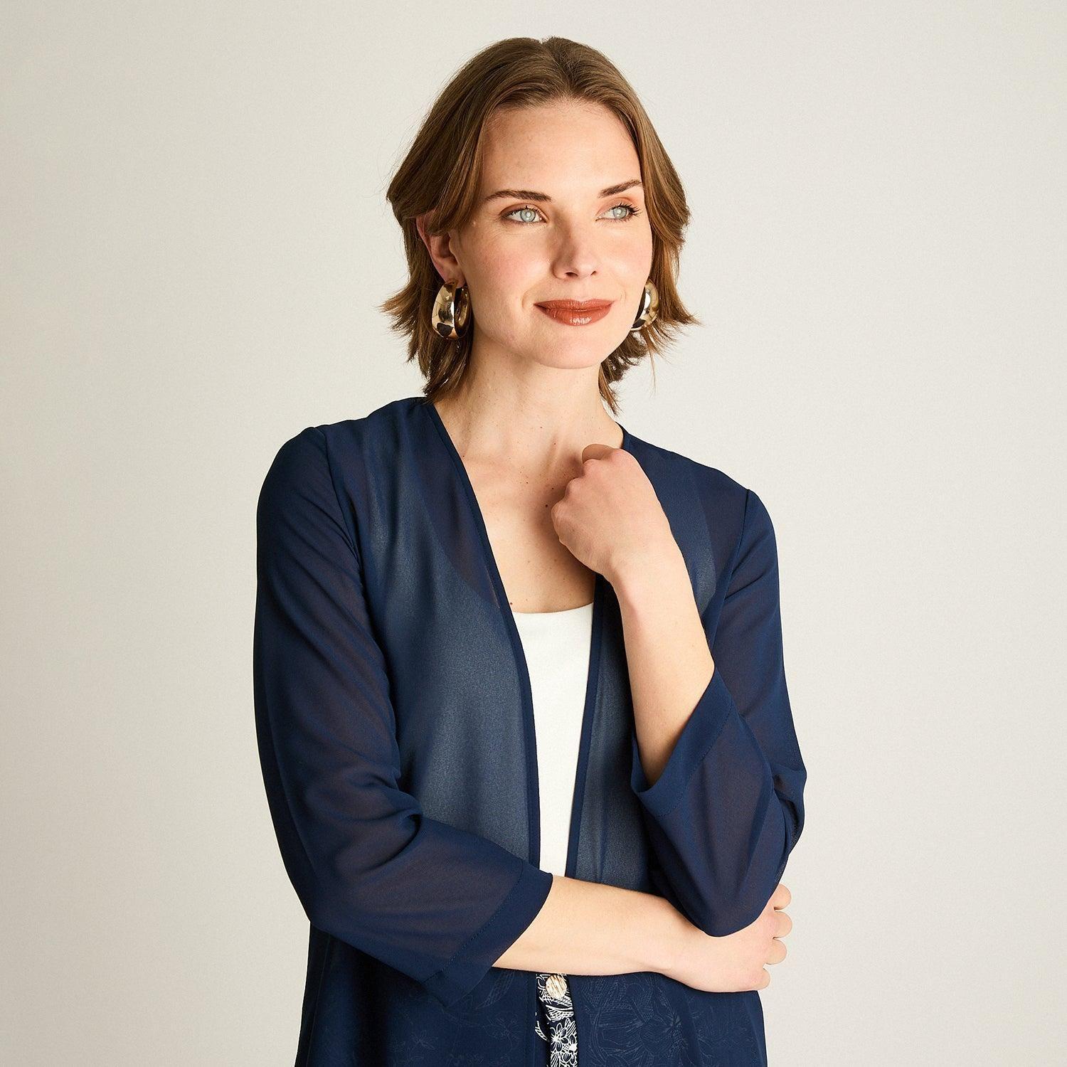 Tapado Azul Largo Holgado 3/4-2