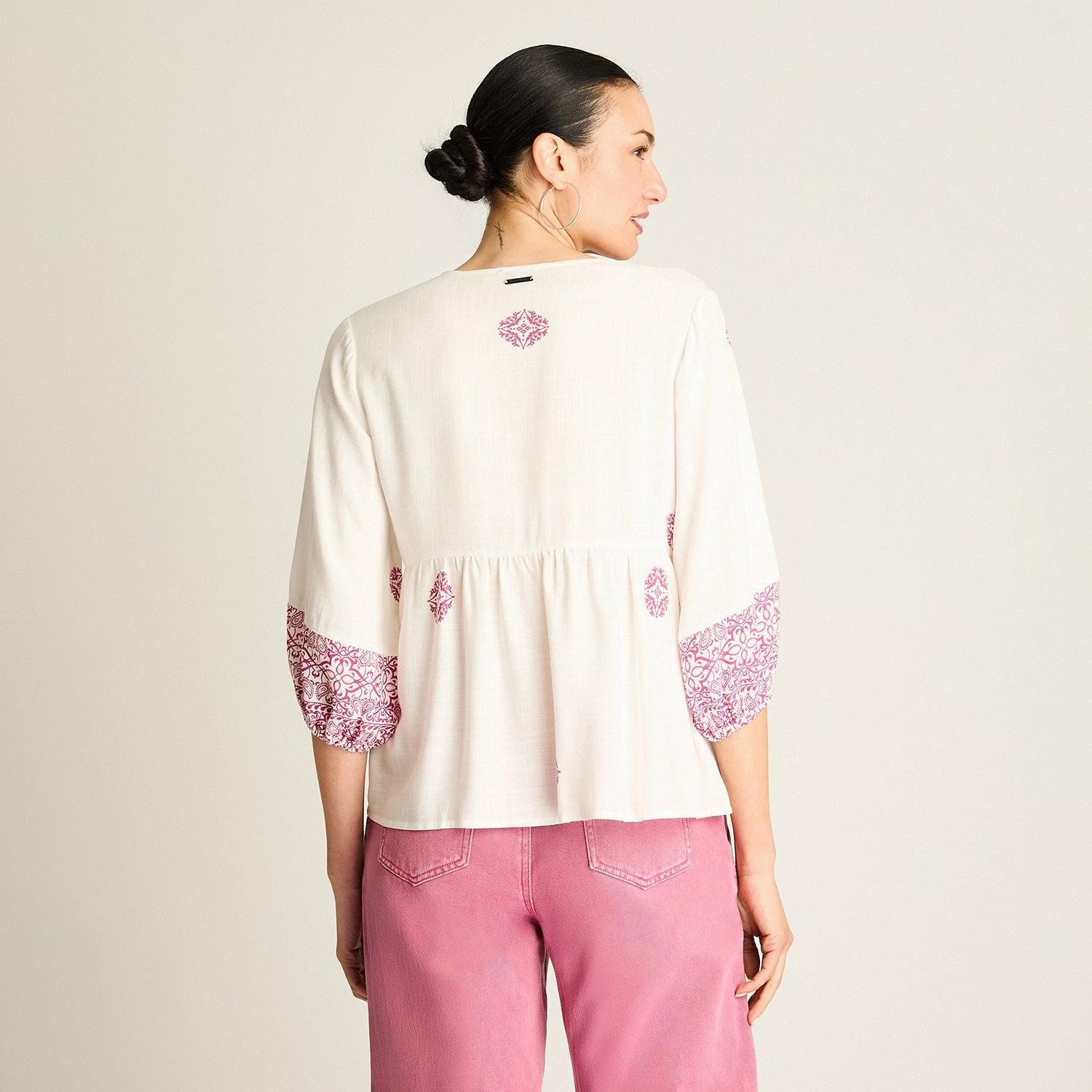 Blusa Crudo Bordado Étnico-1