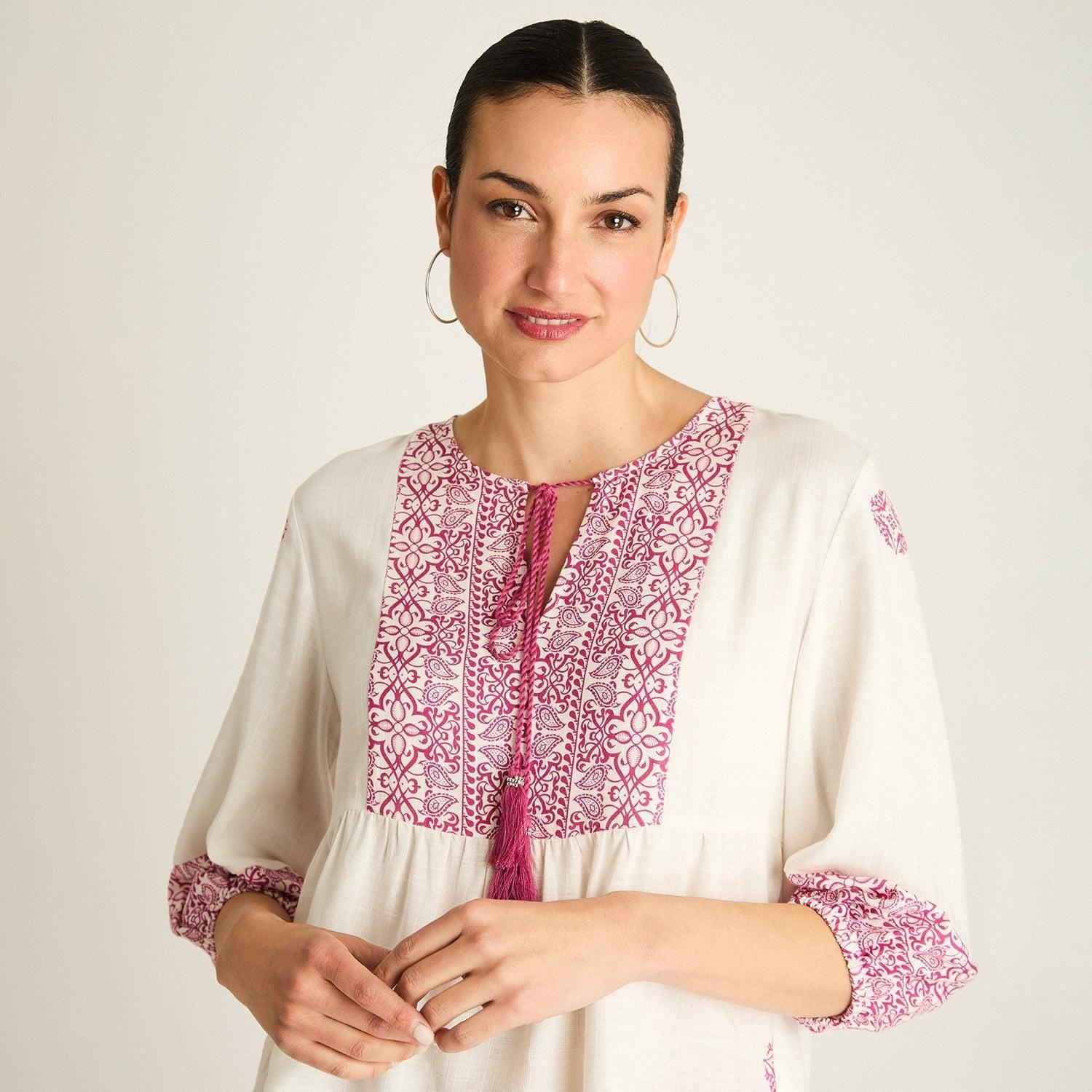 Blusa Crudo Diseño Étnico-2