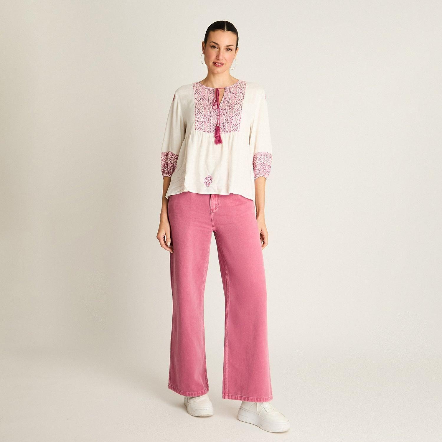 Blusa Crudo Diseño Étnico-3