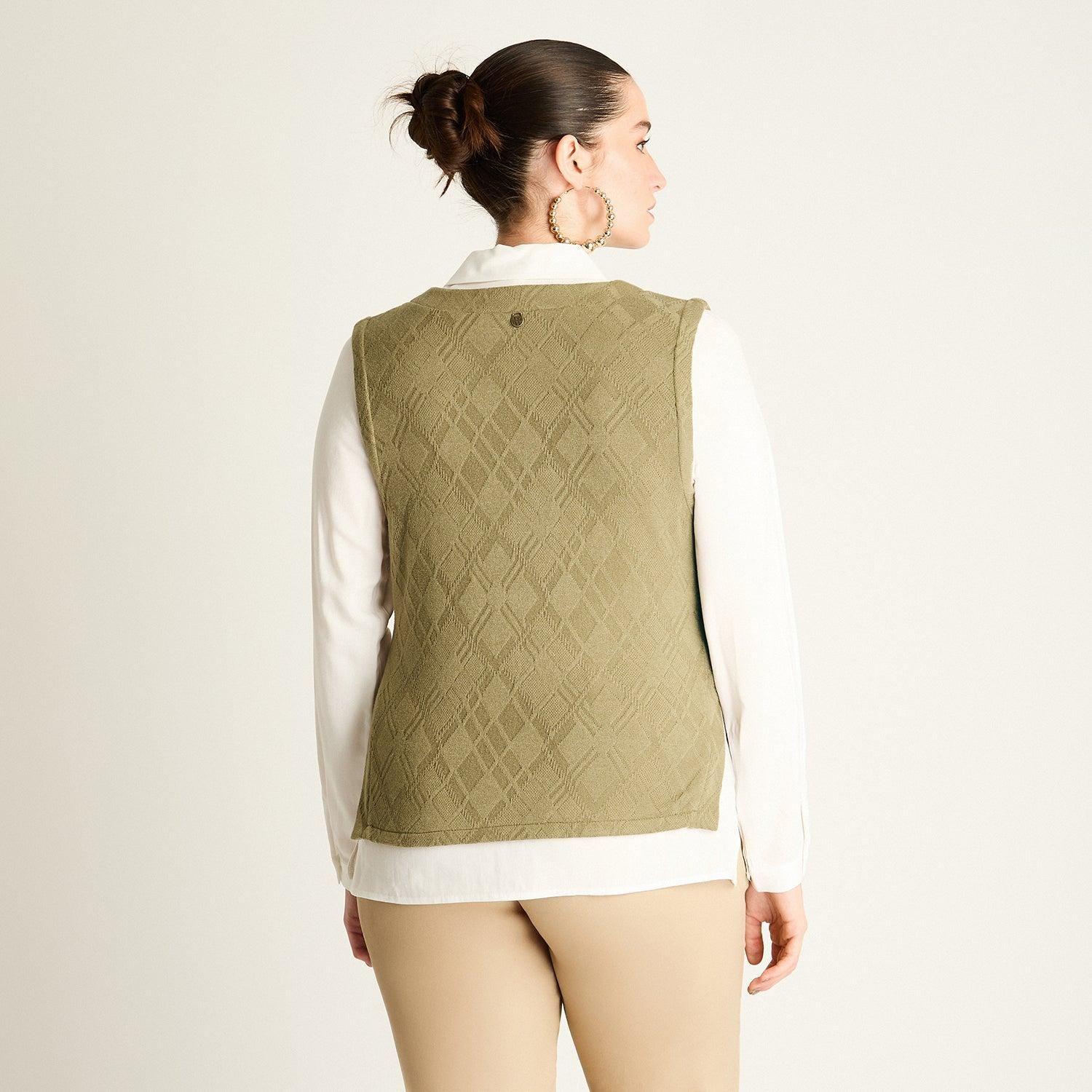 Polera Verde Estilo Doble Pieza-1