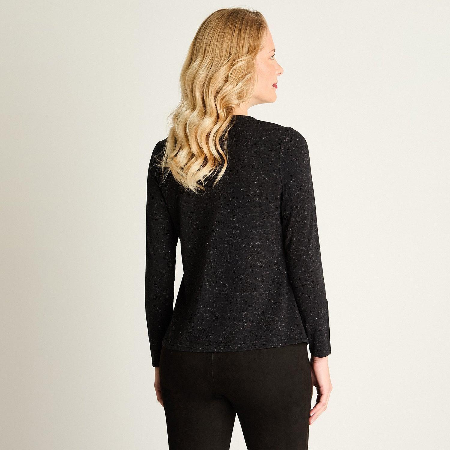Polera Manga Larga Con Lurex Negro-1