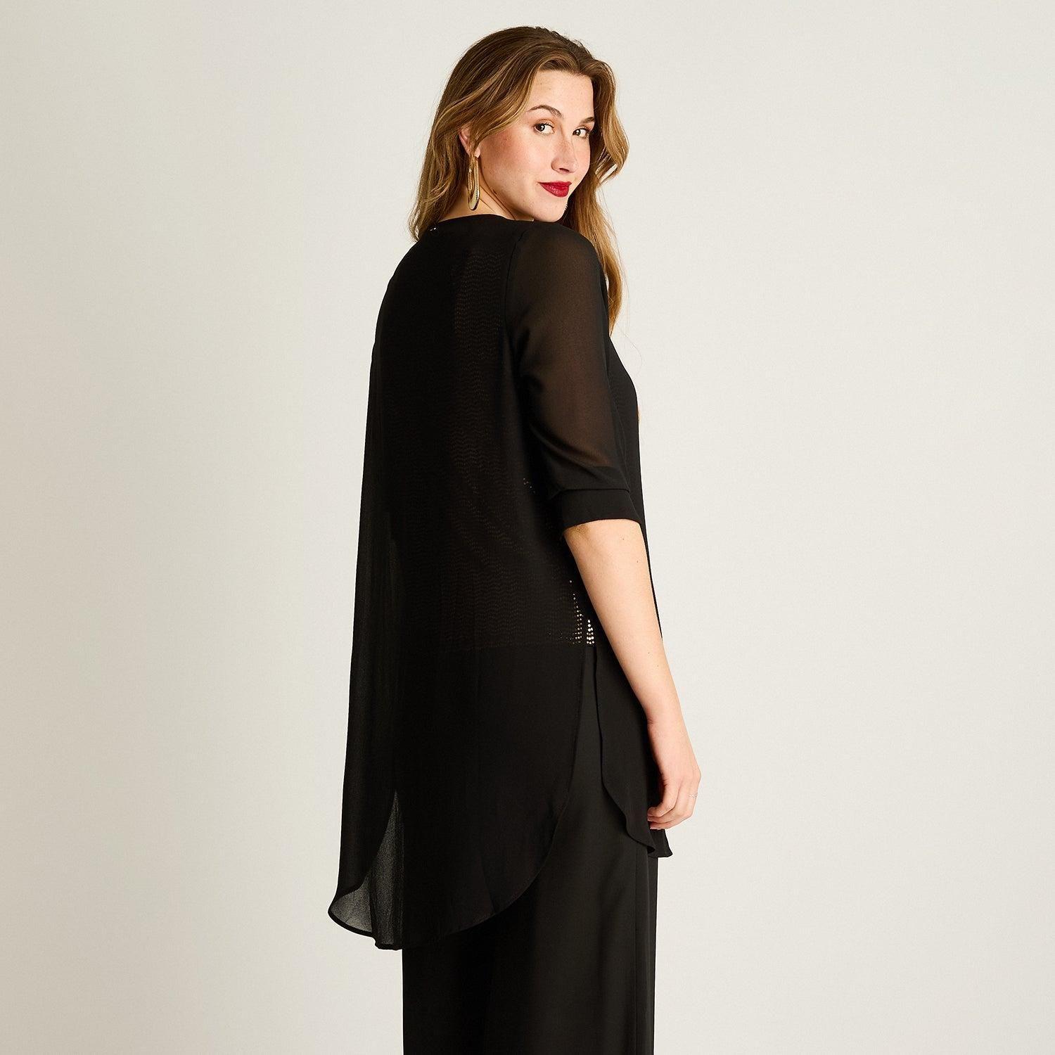 Tapado Beige Bicolor con Botones 3/4-1