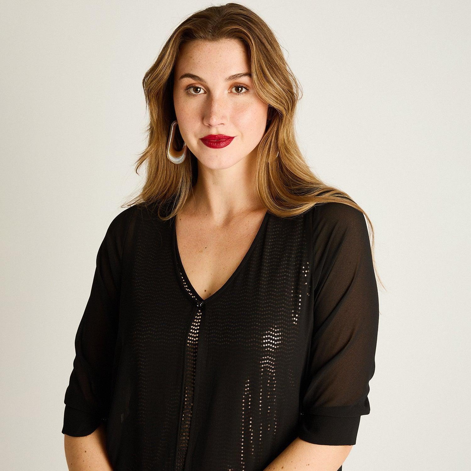 Tapado Beige Bicolor con Botones 3/4-2