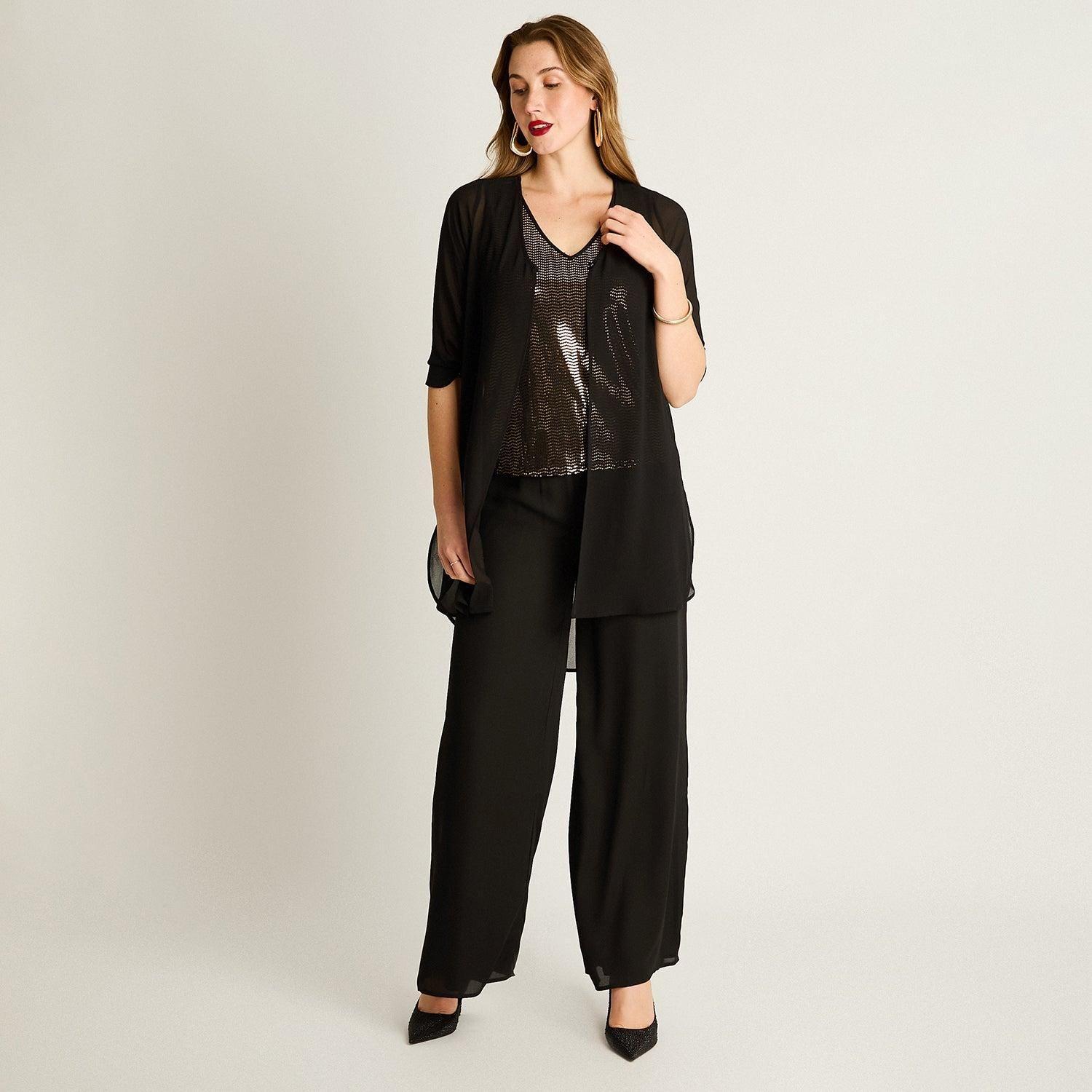 Tapado Beige Bicolor con Botones 3/4-3