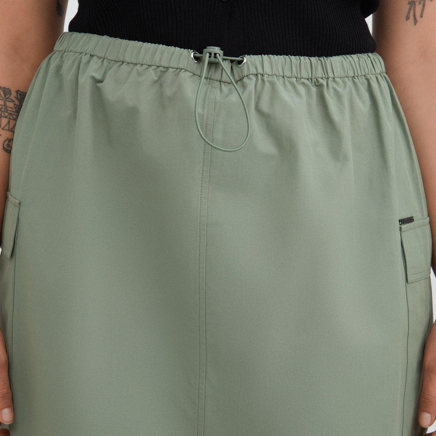 Falda Cargo Oliva-5