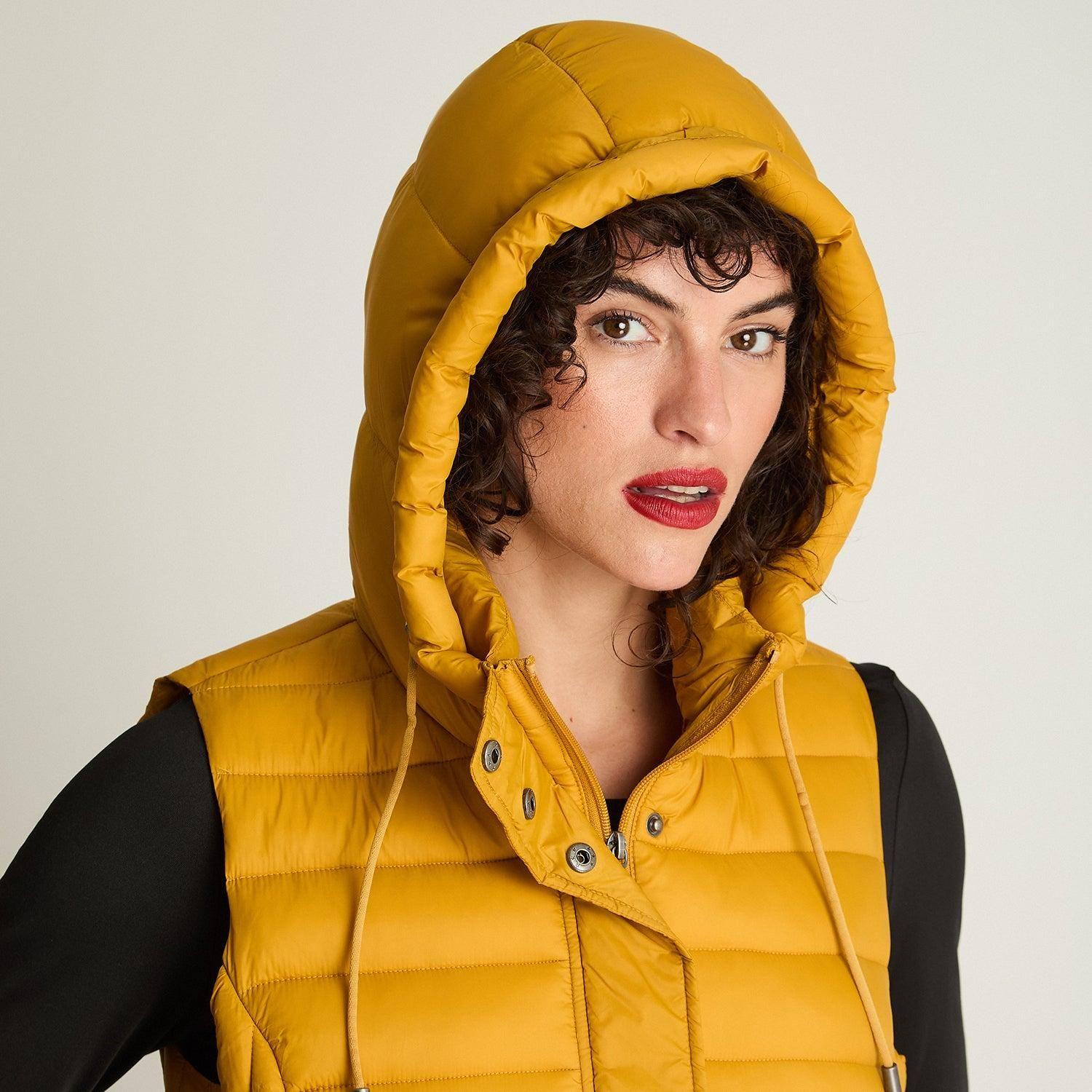 Parka Basica Sin Mangas Mostaza-2