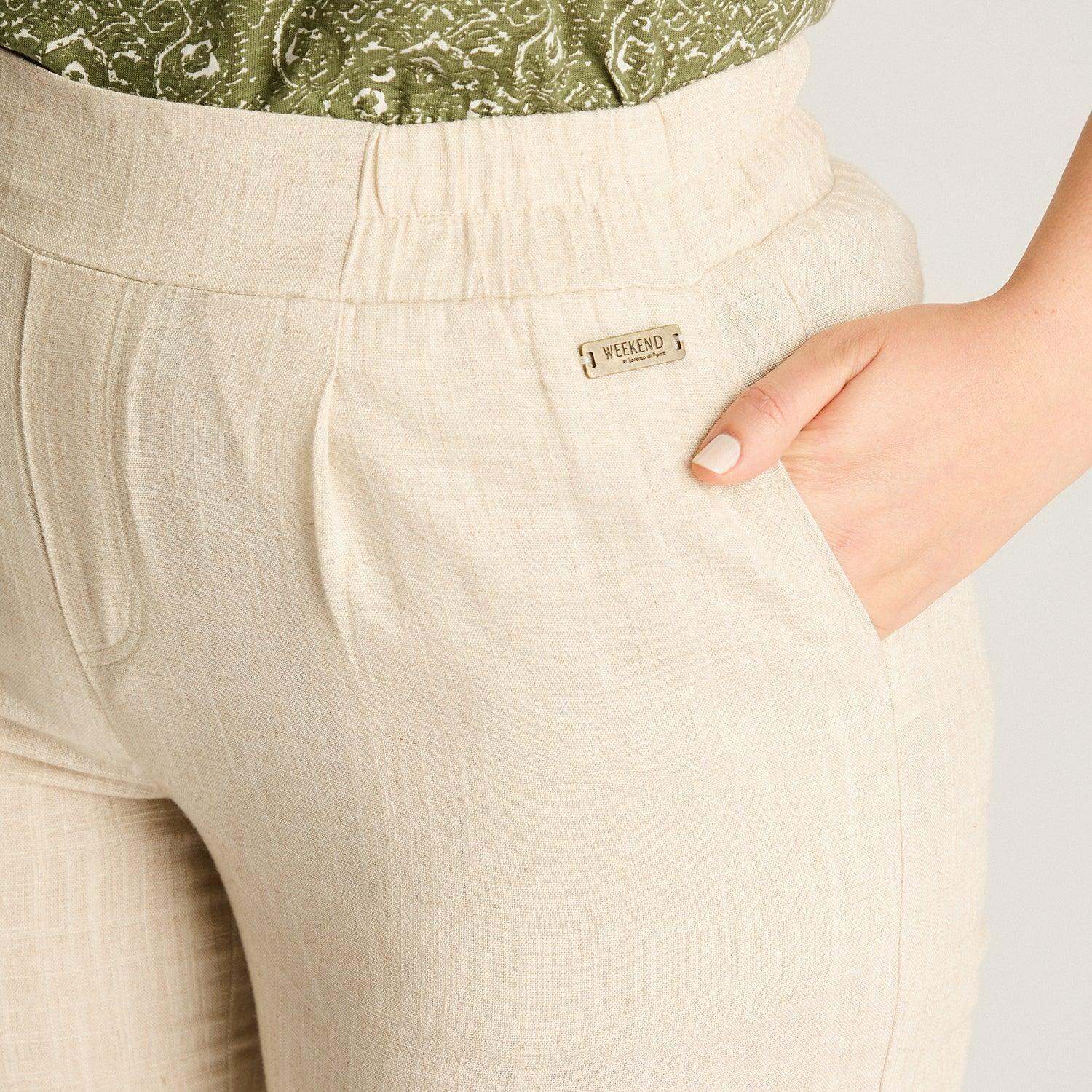 Pantalón Sport Beige Recto No Elasticado Calce Normal-2