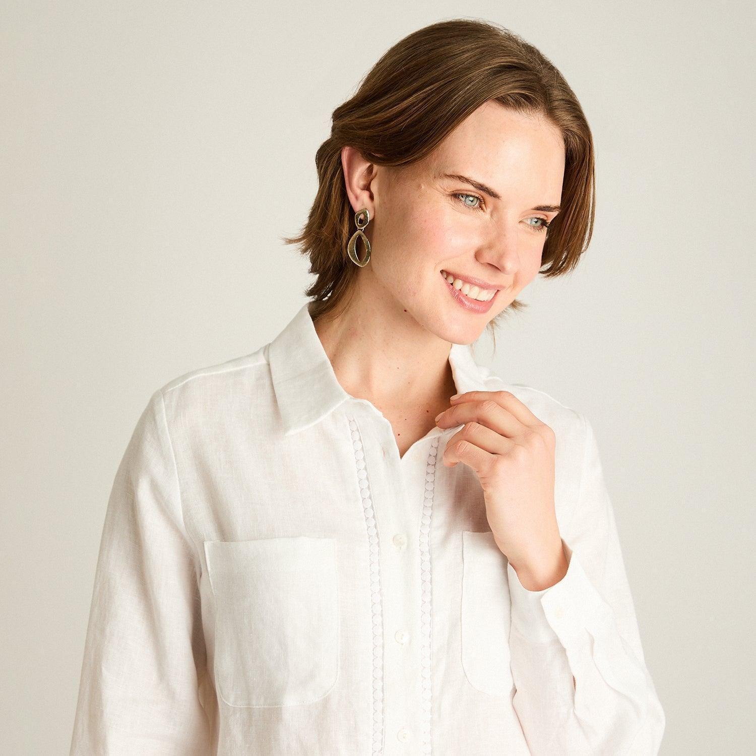 Blusa Blanca 100% Lino-2