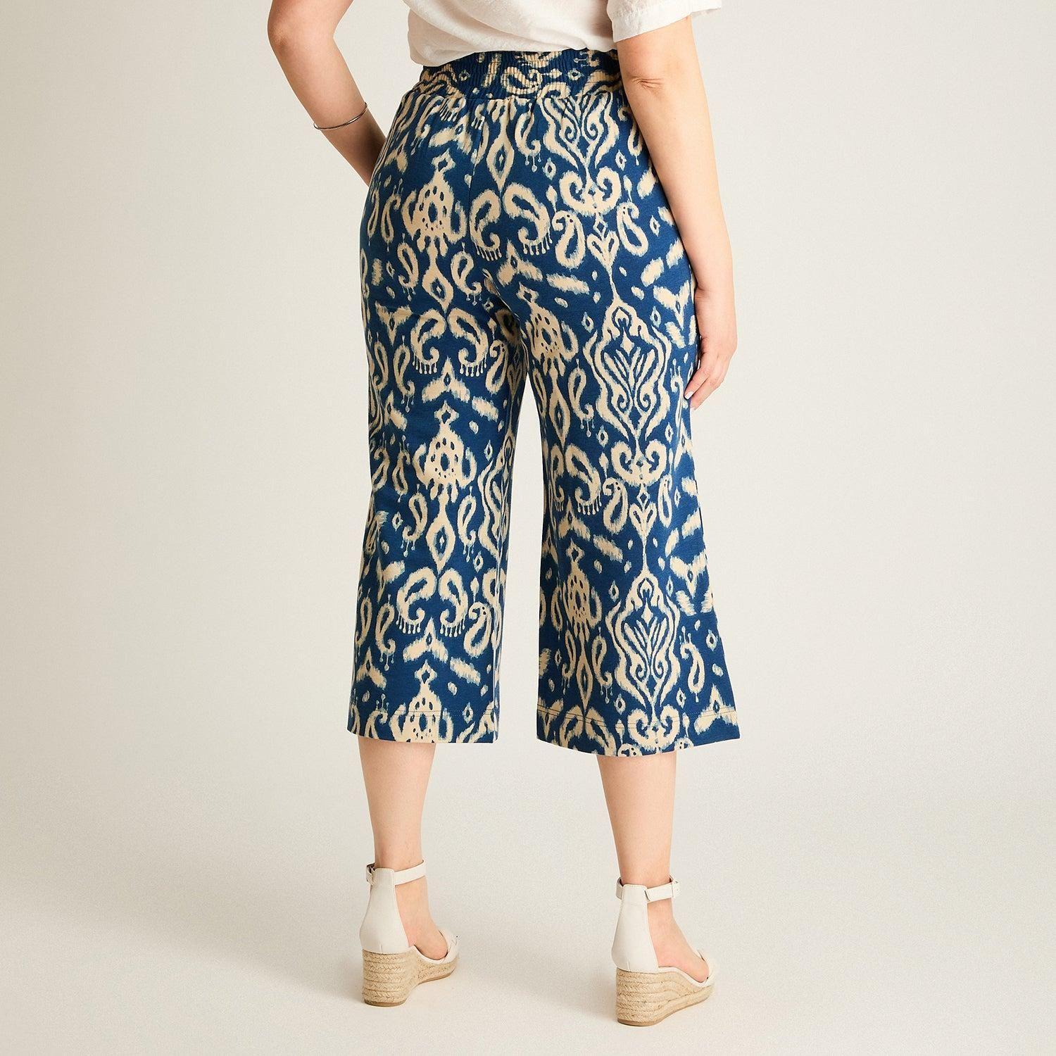 Pantalón Sport Azul Culotte Elasticidad Media Calce Holgado-1