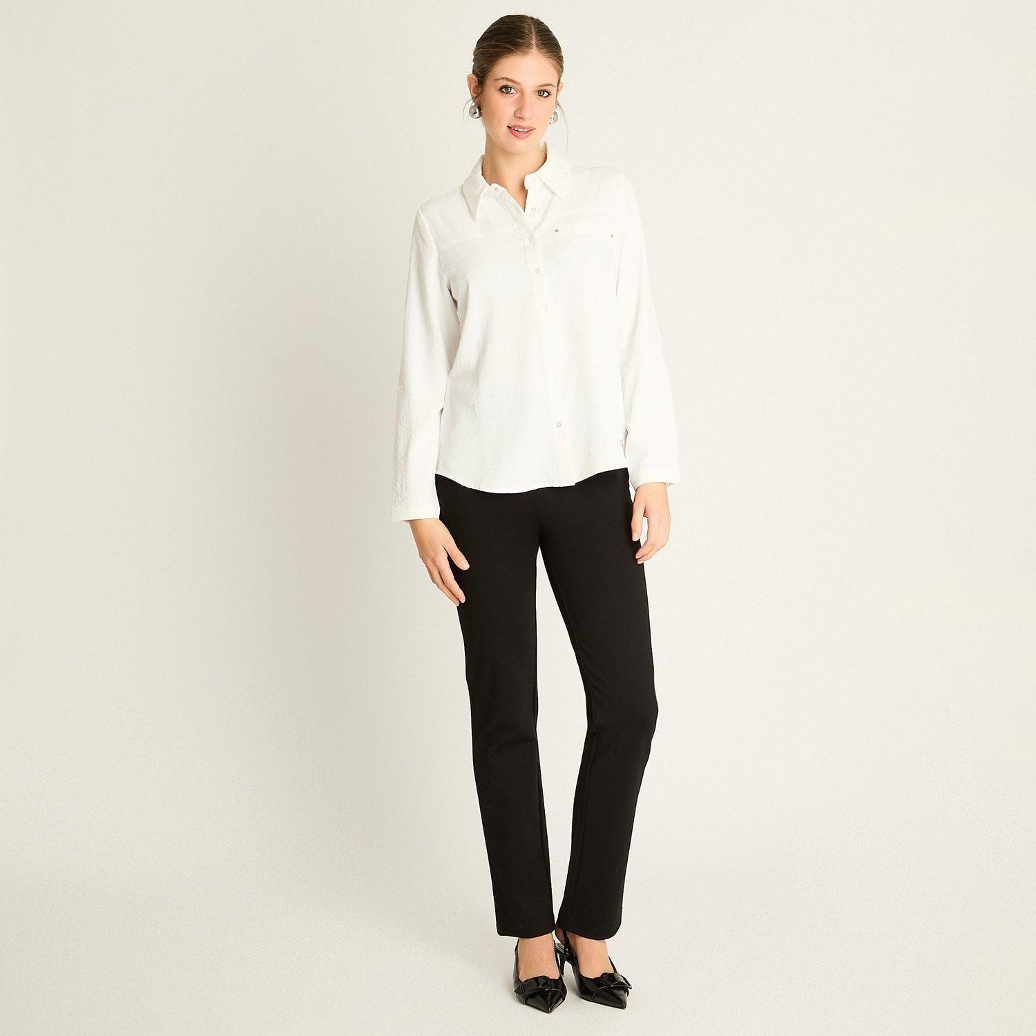 Blusa Crudo con Detalle de Bolsillo-3