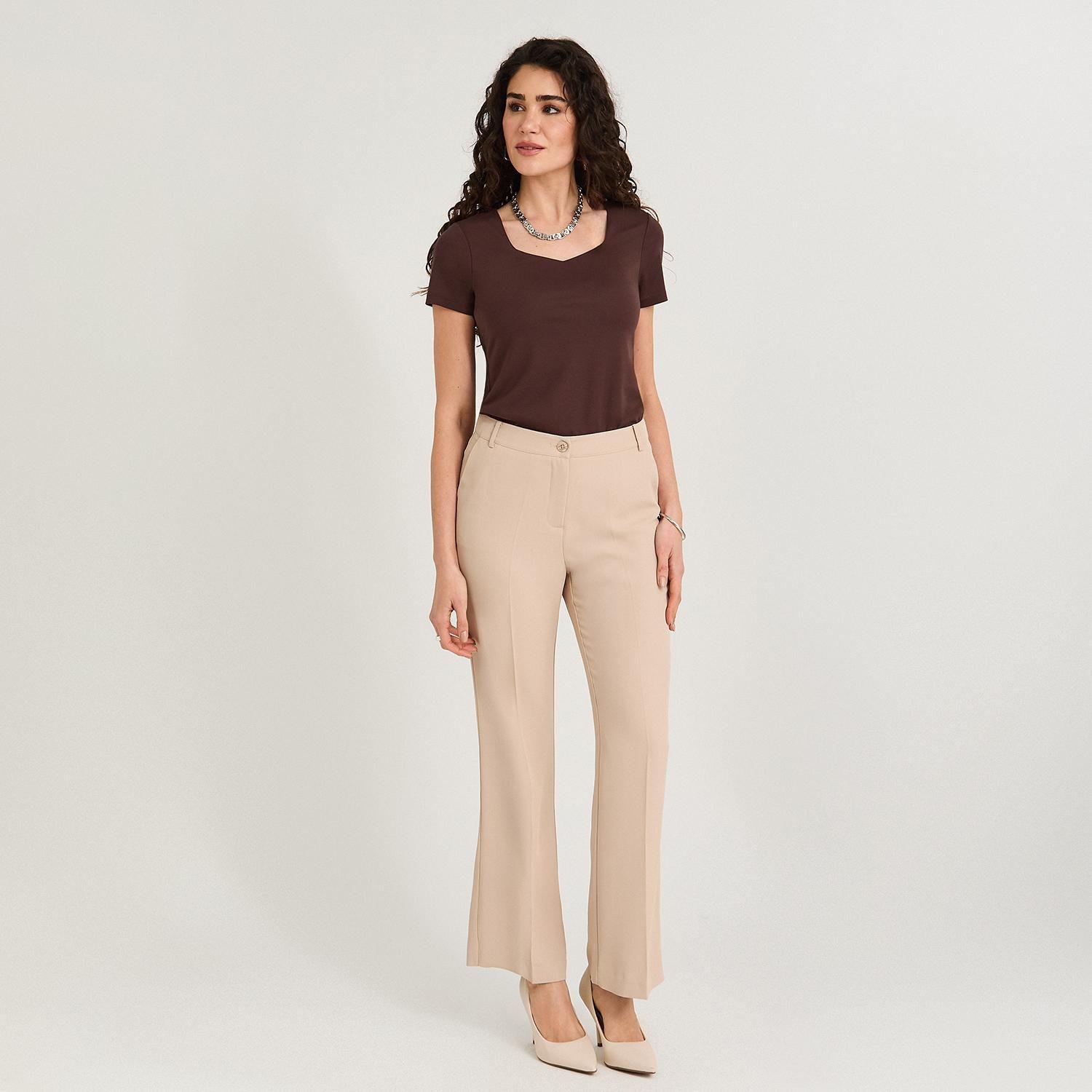 Pantalón Formal Sastrero Básico Liviano Beige-3