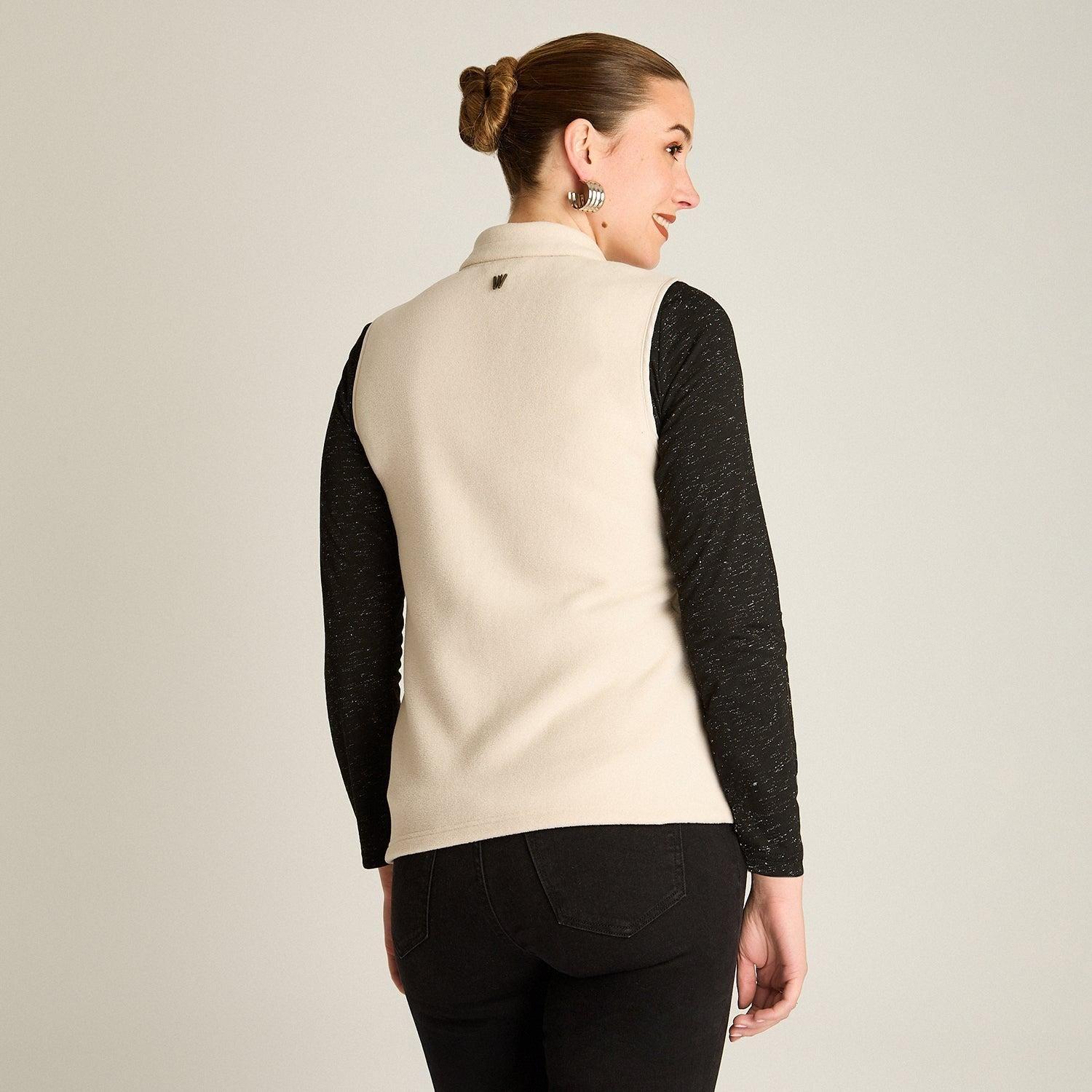 Polerón Polar Arena Sin Mangas Diseño Quilted a Tono-1