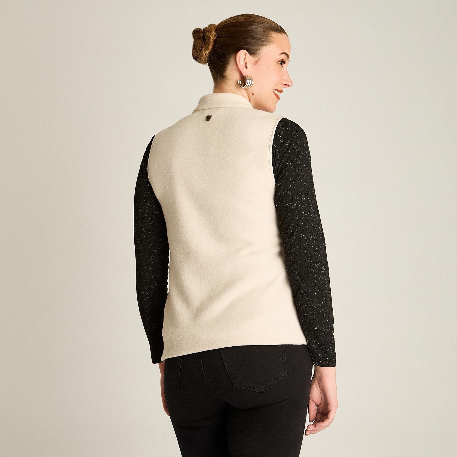 Polerón Polar Arena Sin Mangas Diseño Quilted a Tono-1