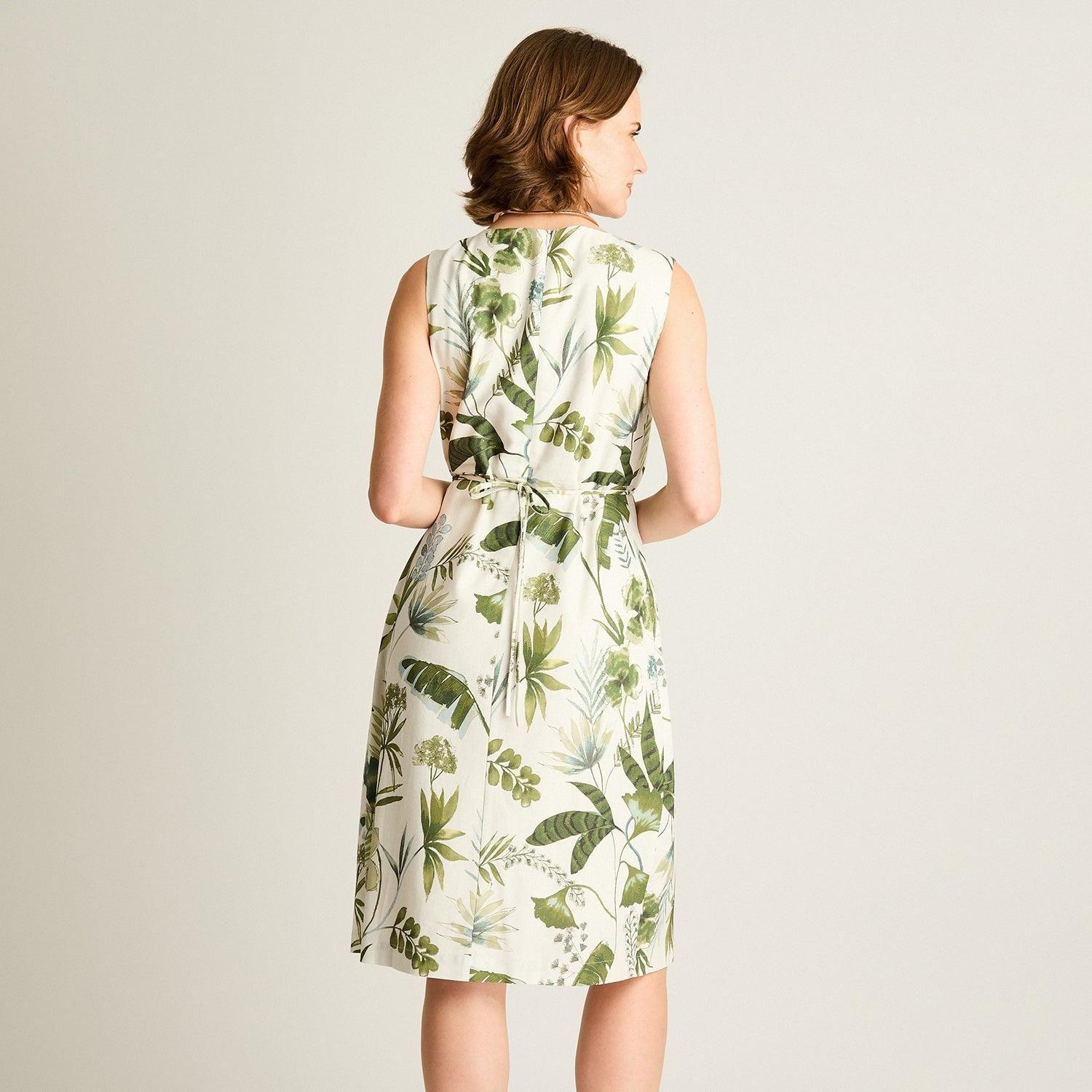 Vestido Midi Verde con Toque Natural y Fresco-1