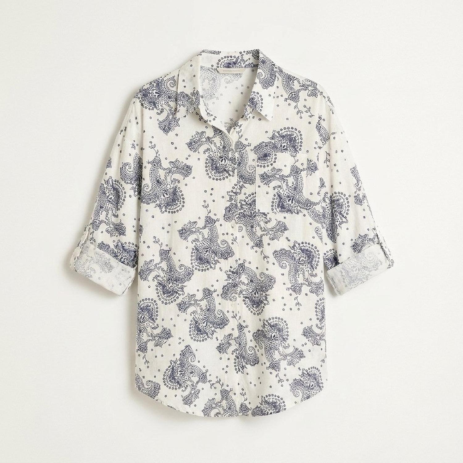 Blusa Blanco Estampado Mediterráneo-6