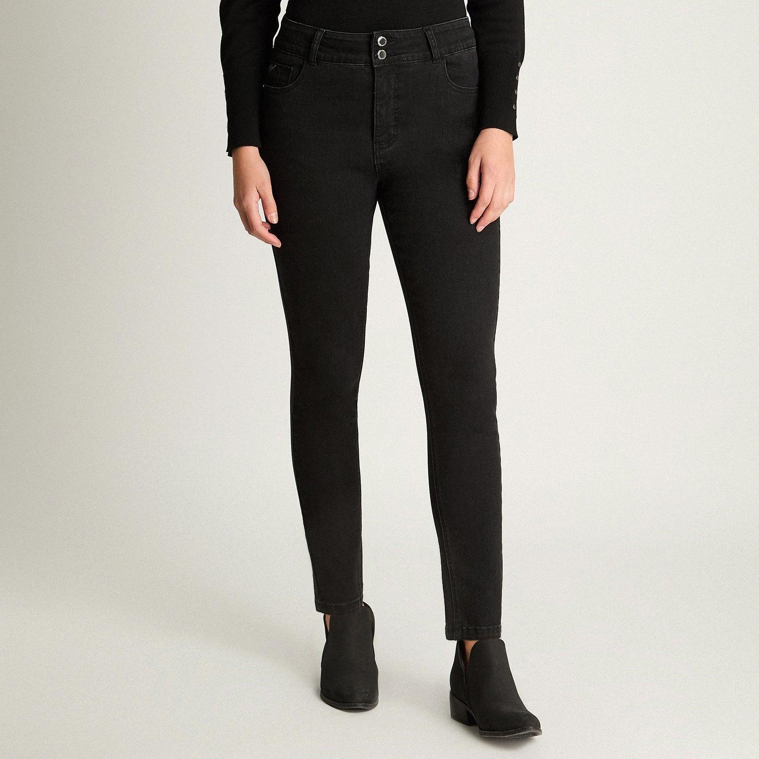 Jeans Skynny Push Up Control De Abdomen Negro-0