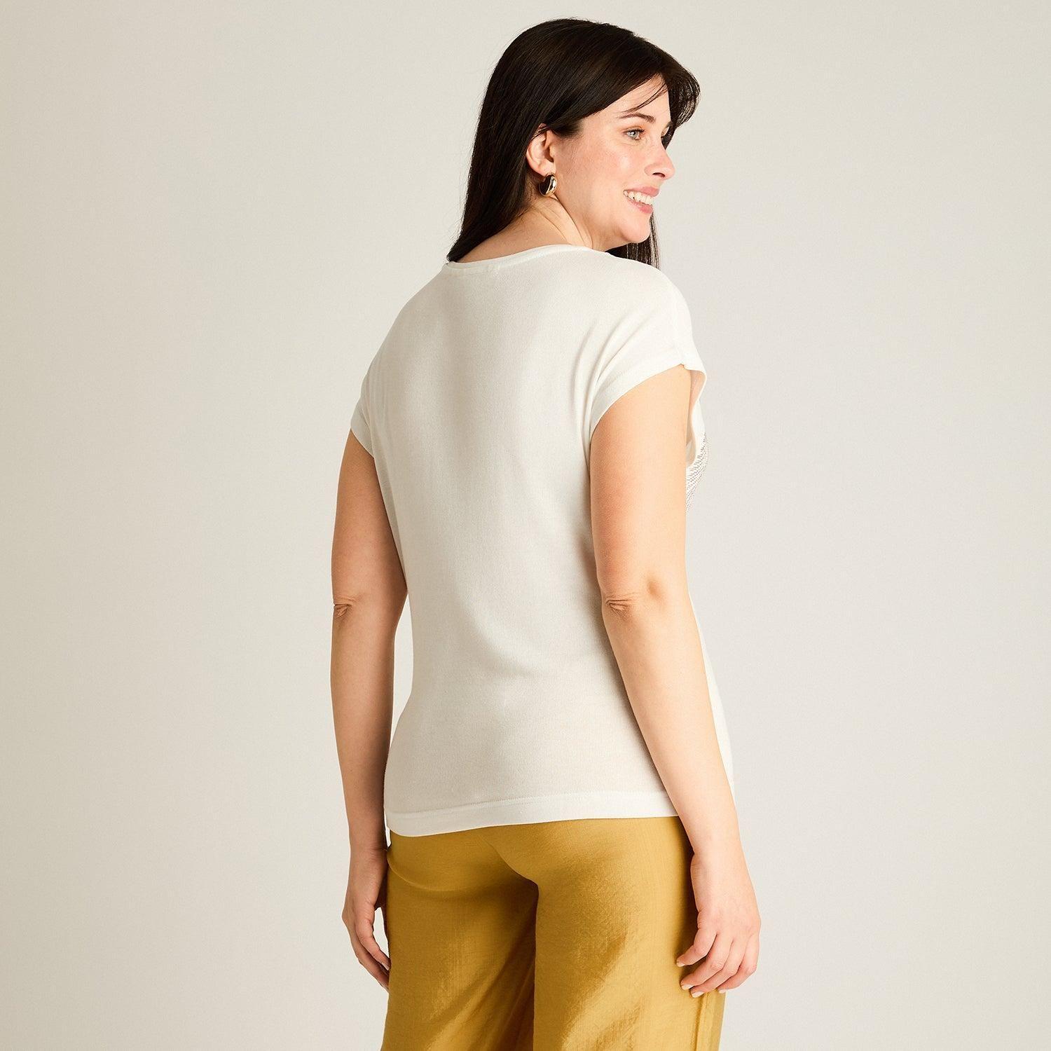 Polera Crudo Manga Corta Baja elasticidad Sin Forro Calce Normal-1
