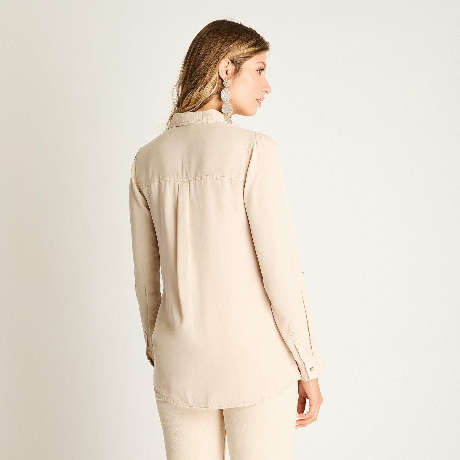 Blusa Beige de Lyocell-1