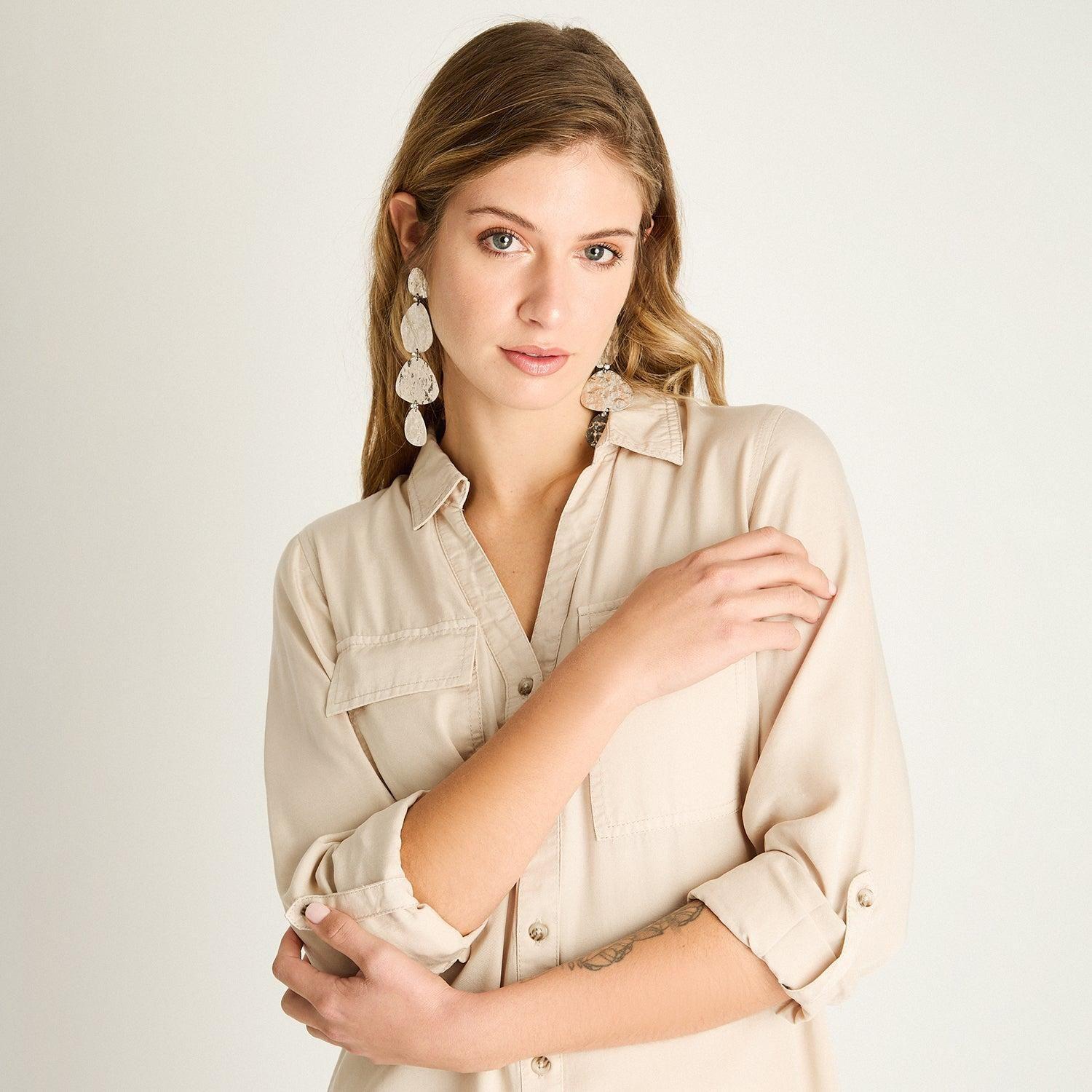 Blusa Beige de Lyocell-2
