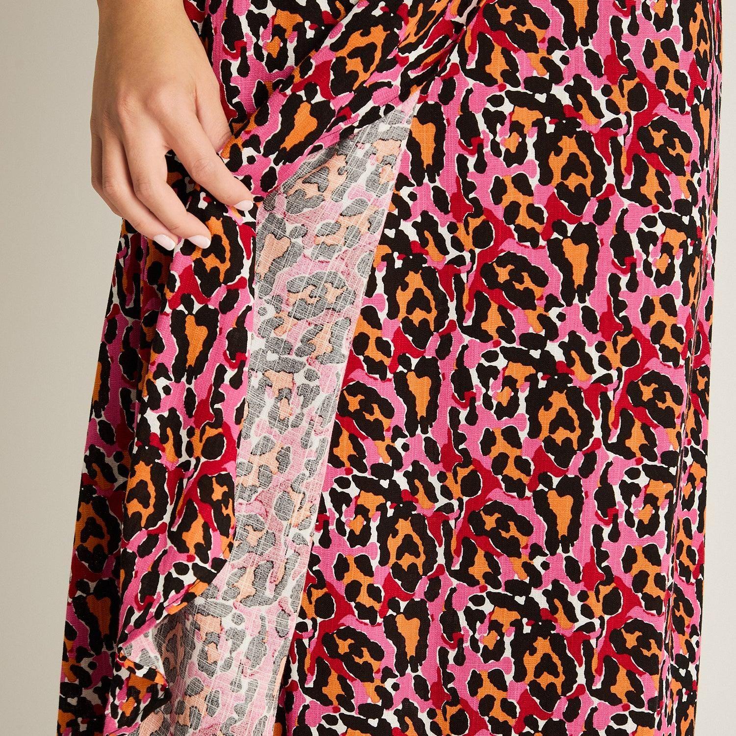 Falda Rojo Maxi No Elasticado Calce Normal-2