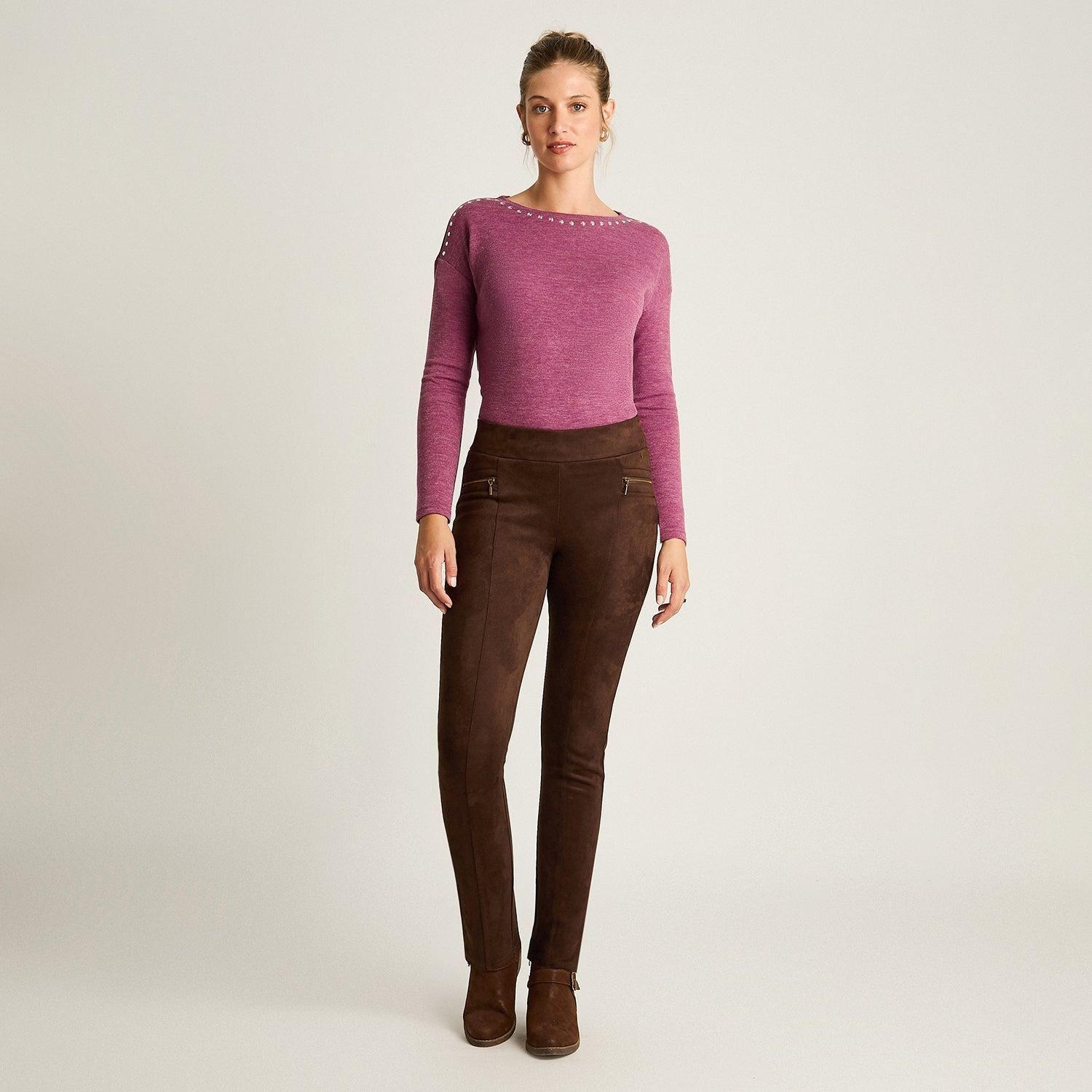 Calza Café en Suede Slim-3