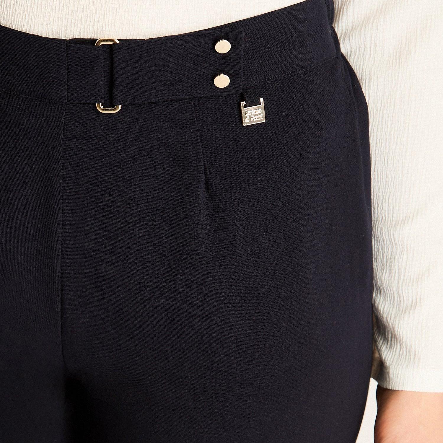 Pantalón Azul de Corte Recto-2