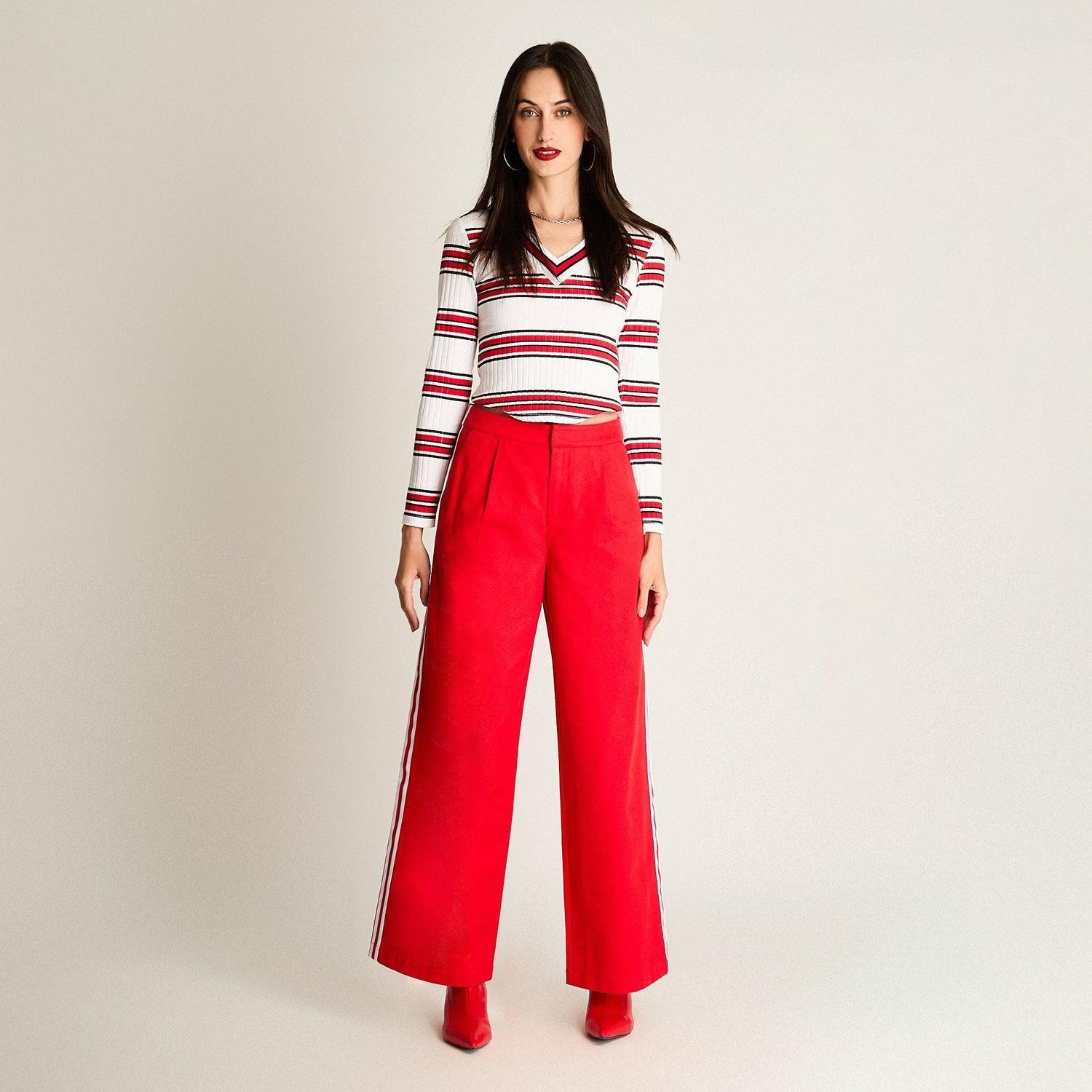 Pantalón Cinta Costado Rojo-2