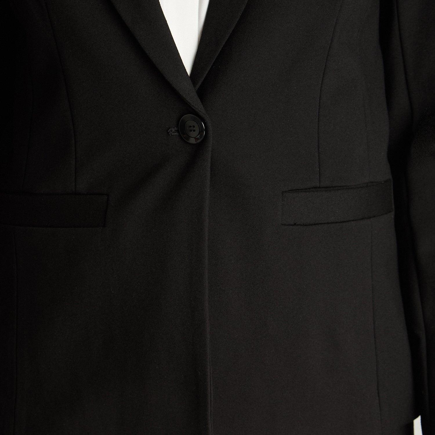 Blazer Manga Larga Punto Roma Negro-2