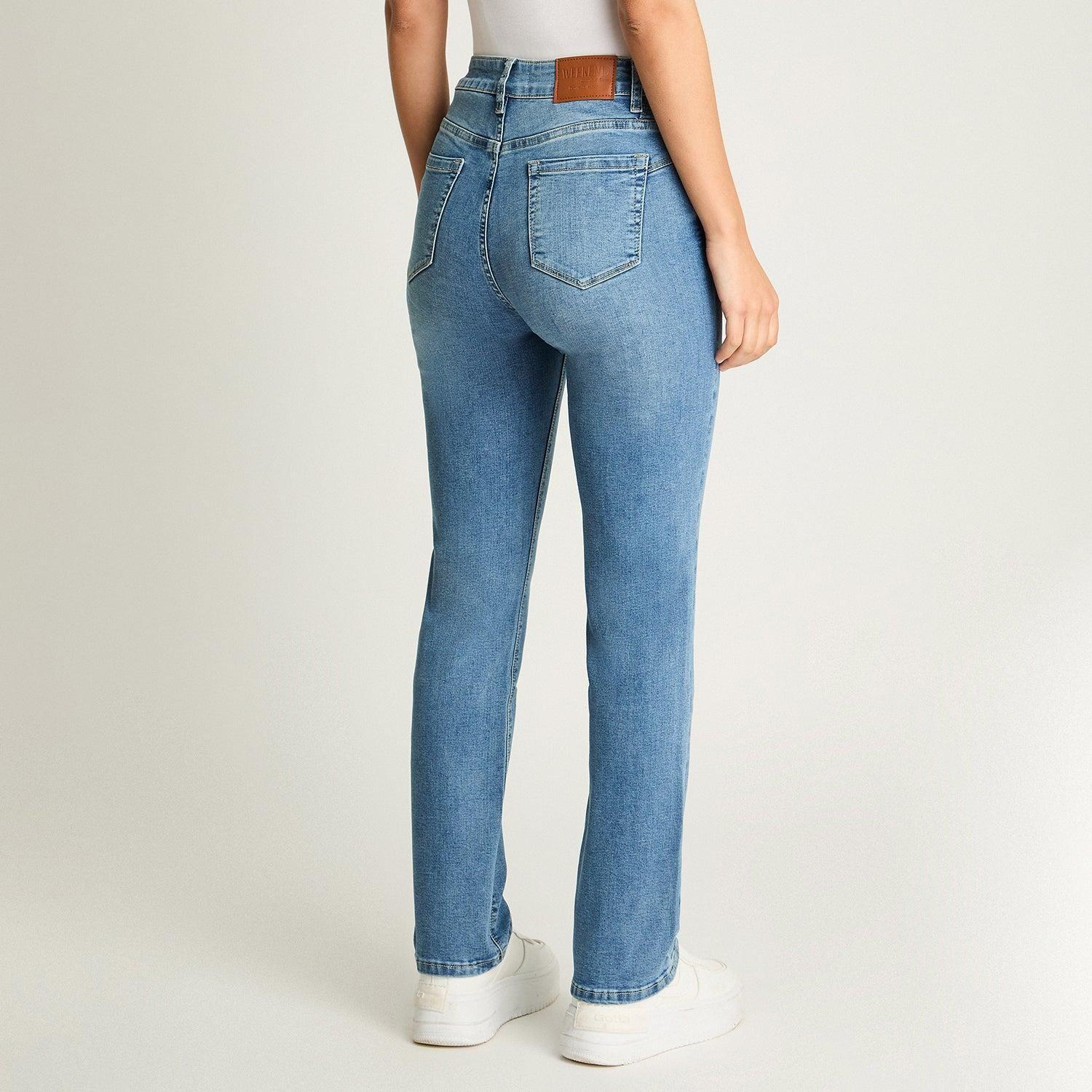 Jeans Recto 5 Bolsillos Celeste-1