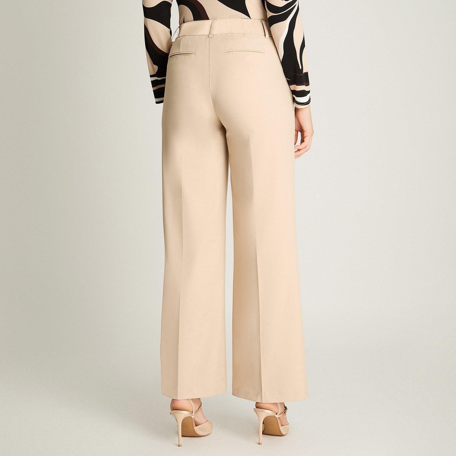 Pantalón Formal Con Cinturón Beige-1