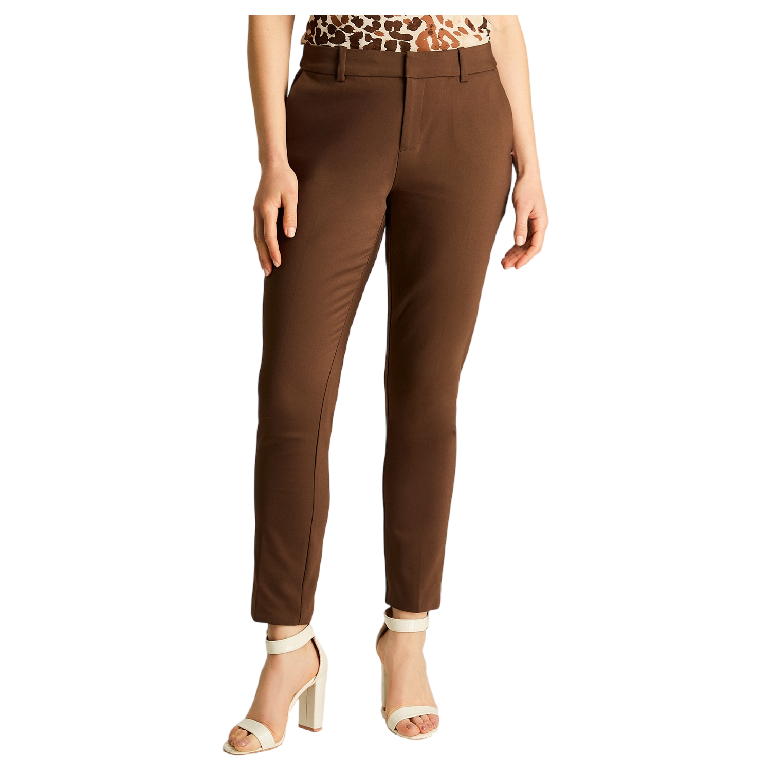 Pantalón Slim Fit Café-0
