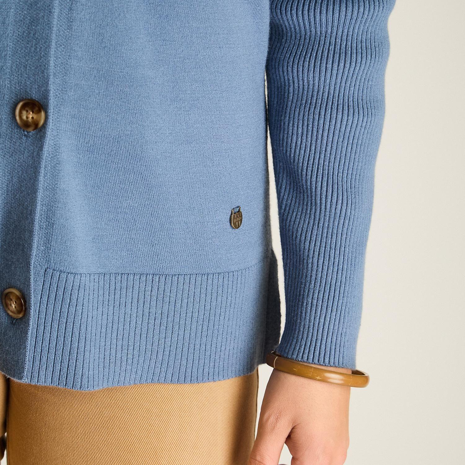 Cardigan Índigo Escote V con Botones Carey-2